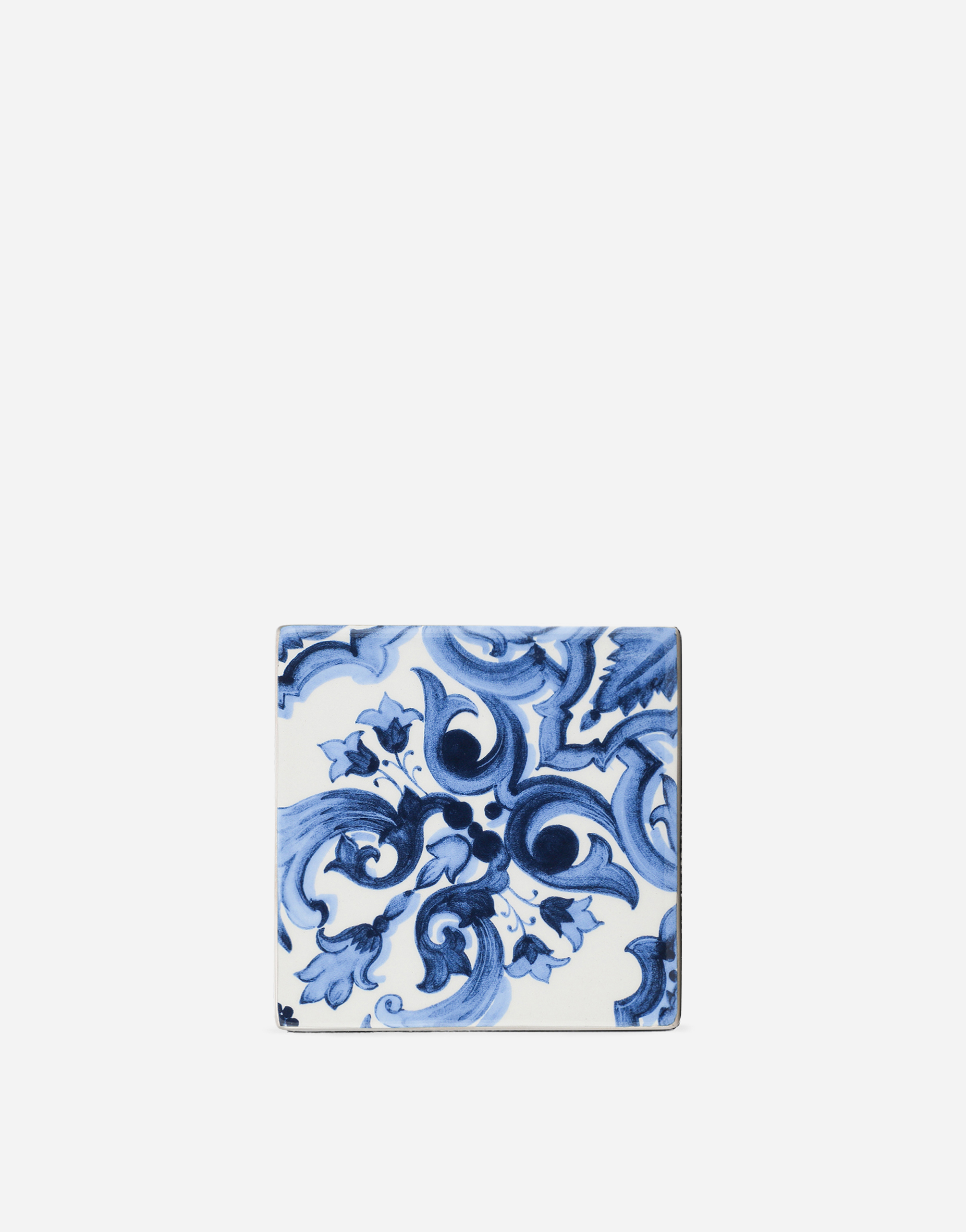 Dolce & Gabbana Medium Porcelain Coaster In Multicolor