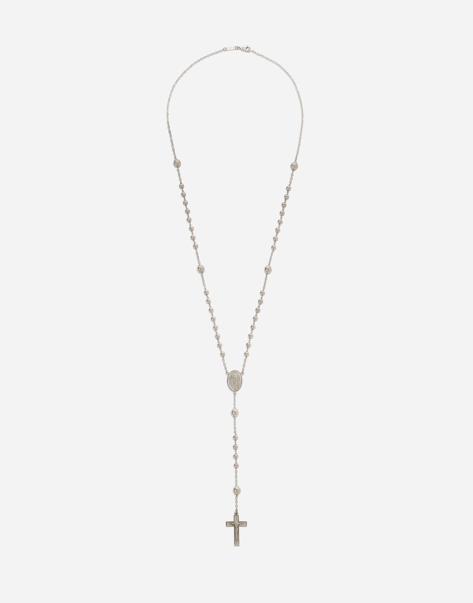 Dolce & Gabbana Tradition White Gold Rosary Necklace