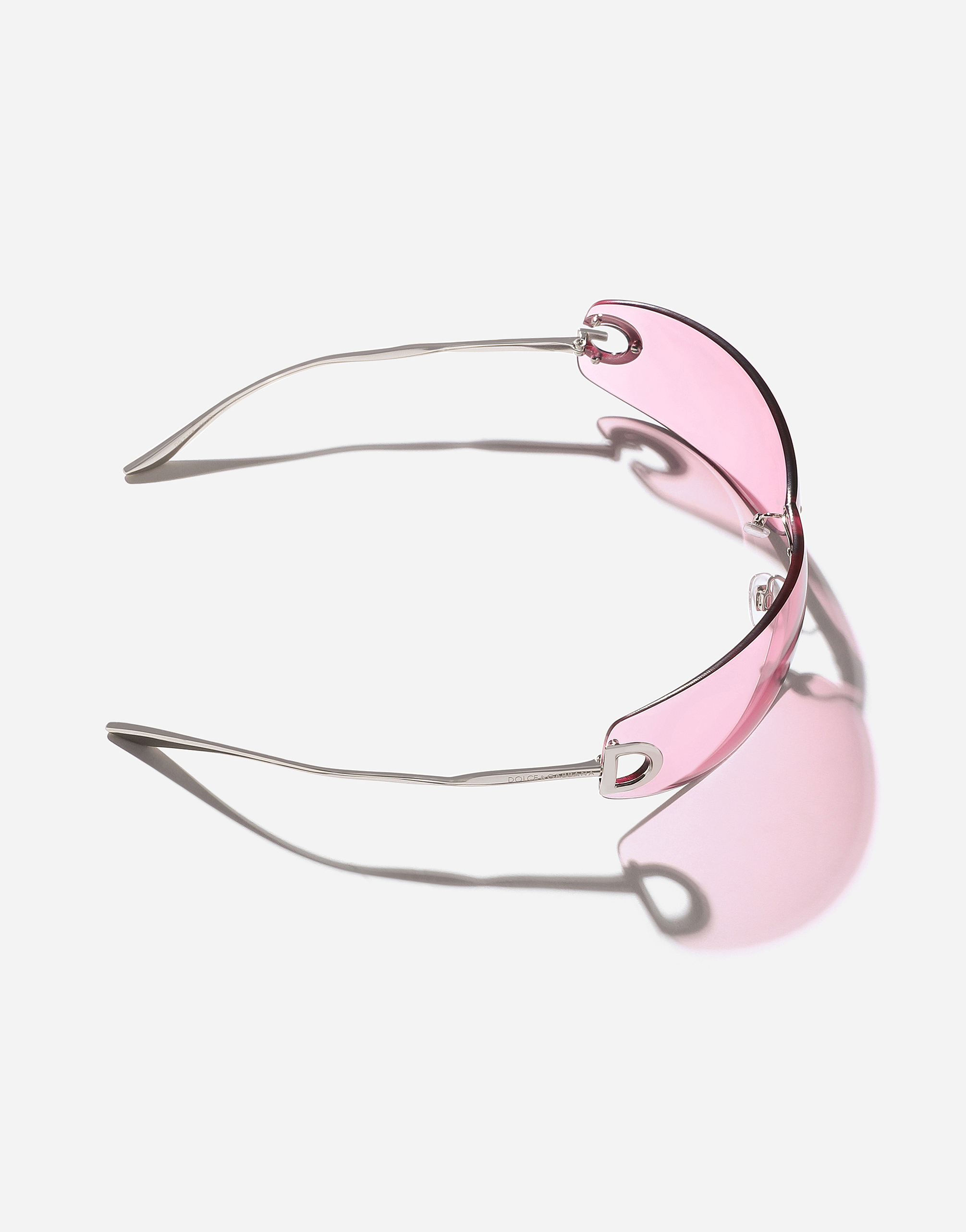 Dolce & Gabbana Curved-frame Sunglasses In Pink