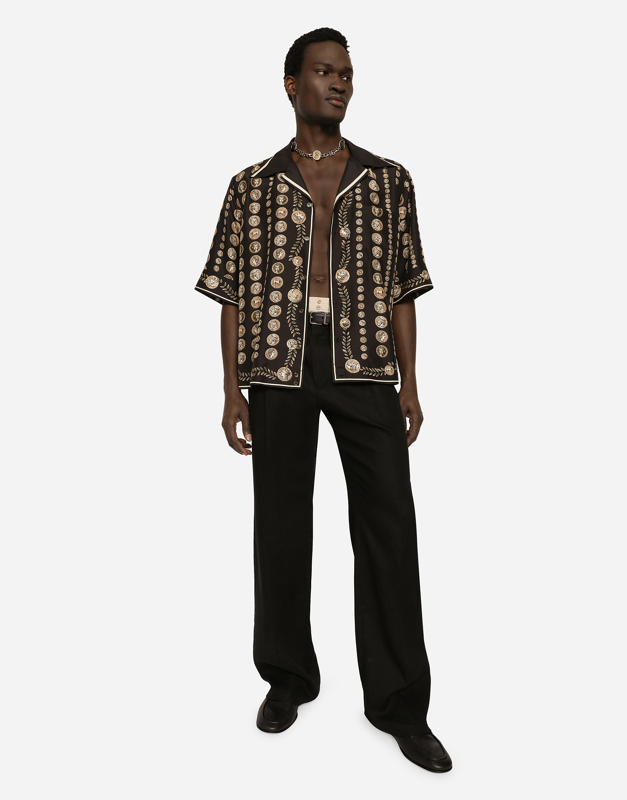 DOLCE & GABBANA NECKLACE WITH COINS AND DG LOGO