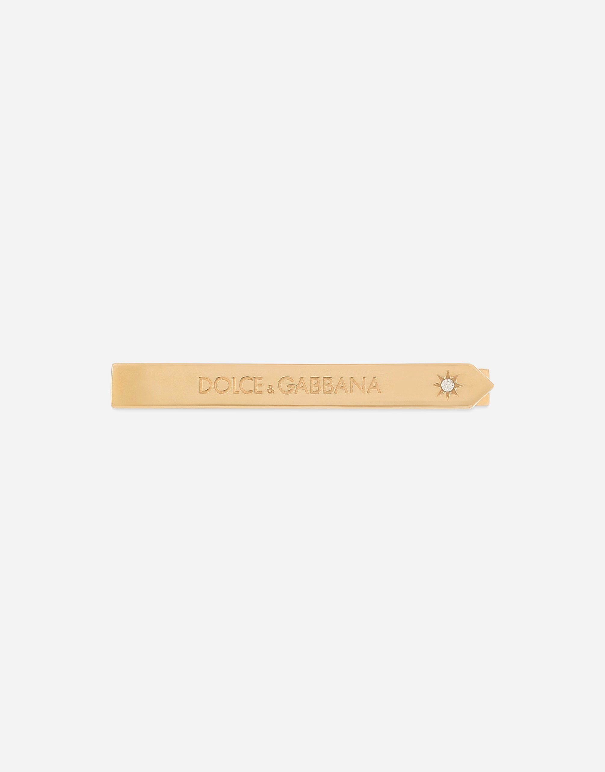 Dolce & Gabbana Logo Tie Clip In Gold