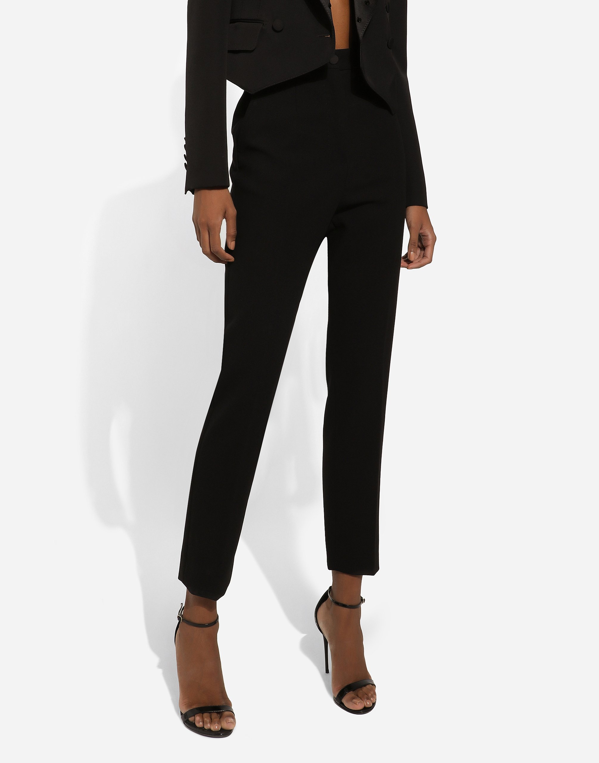 Shop Dolce & Gabbana Tailored Twill Pants In Black