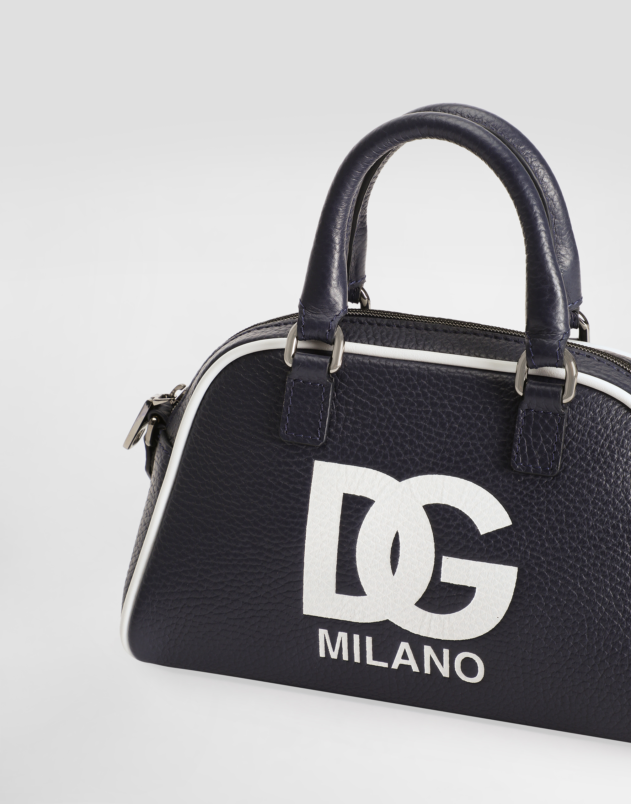 Calfskin bowling bag with logo