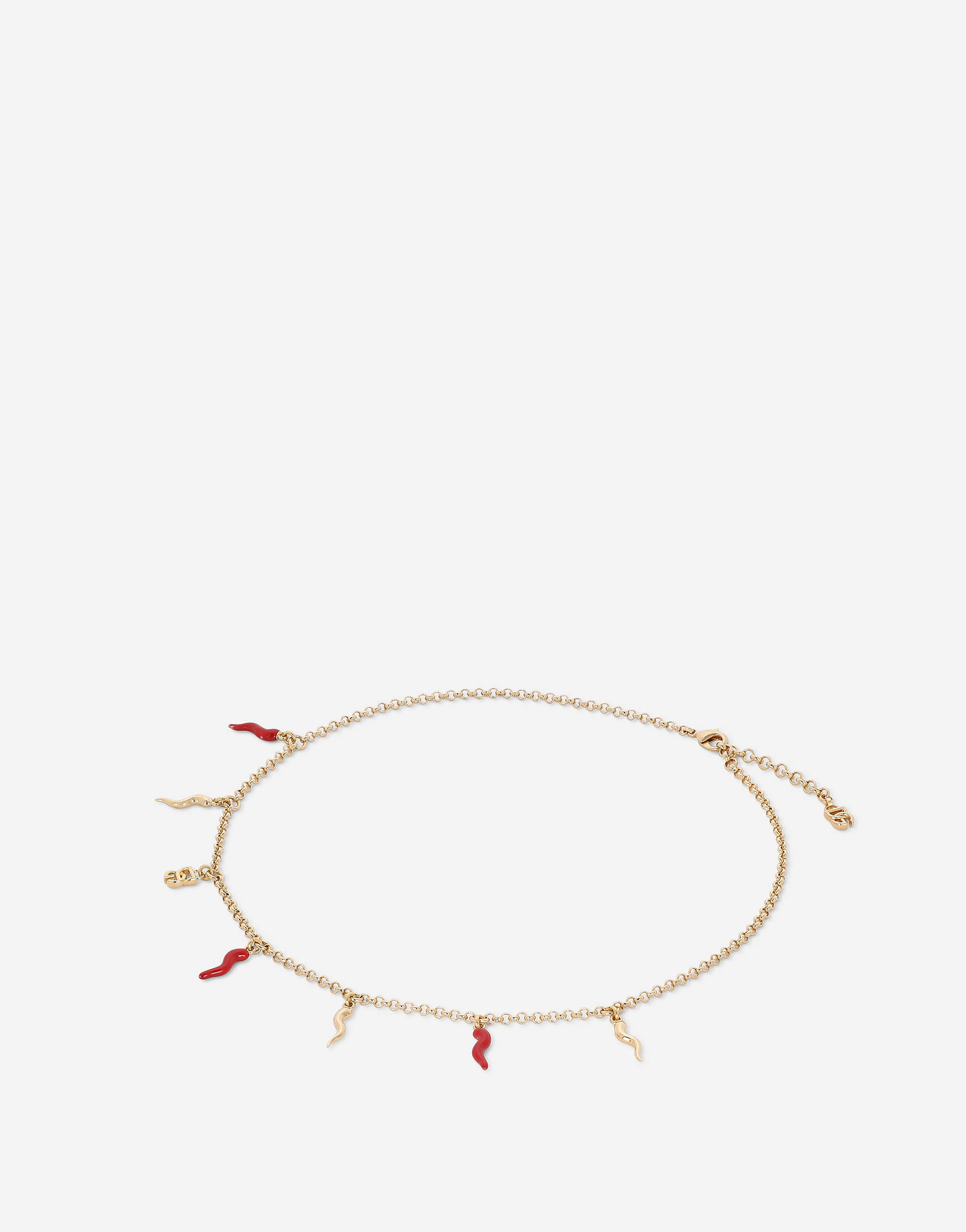 Dolce & Gabbana Dg Logo & Charm Necklace In ゴールド