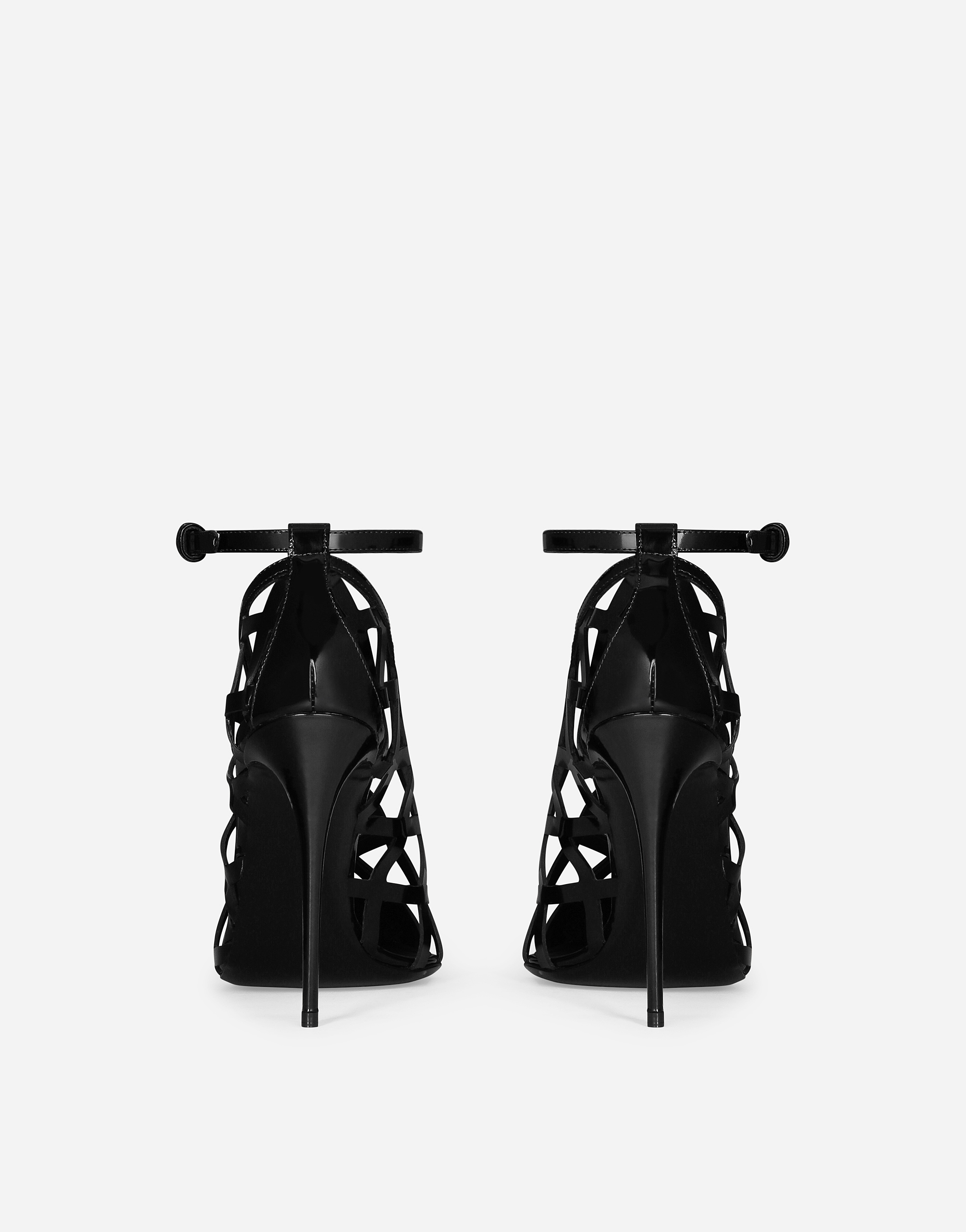 Dolce & Gabbana Lollo 105 Polished Leather Pumps In Black