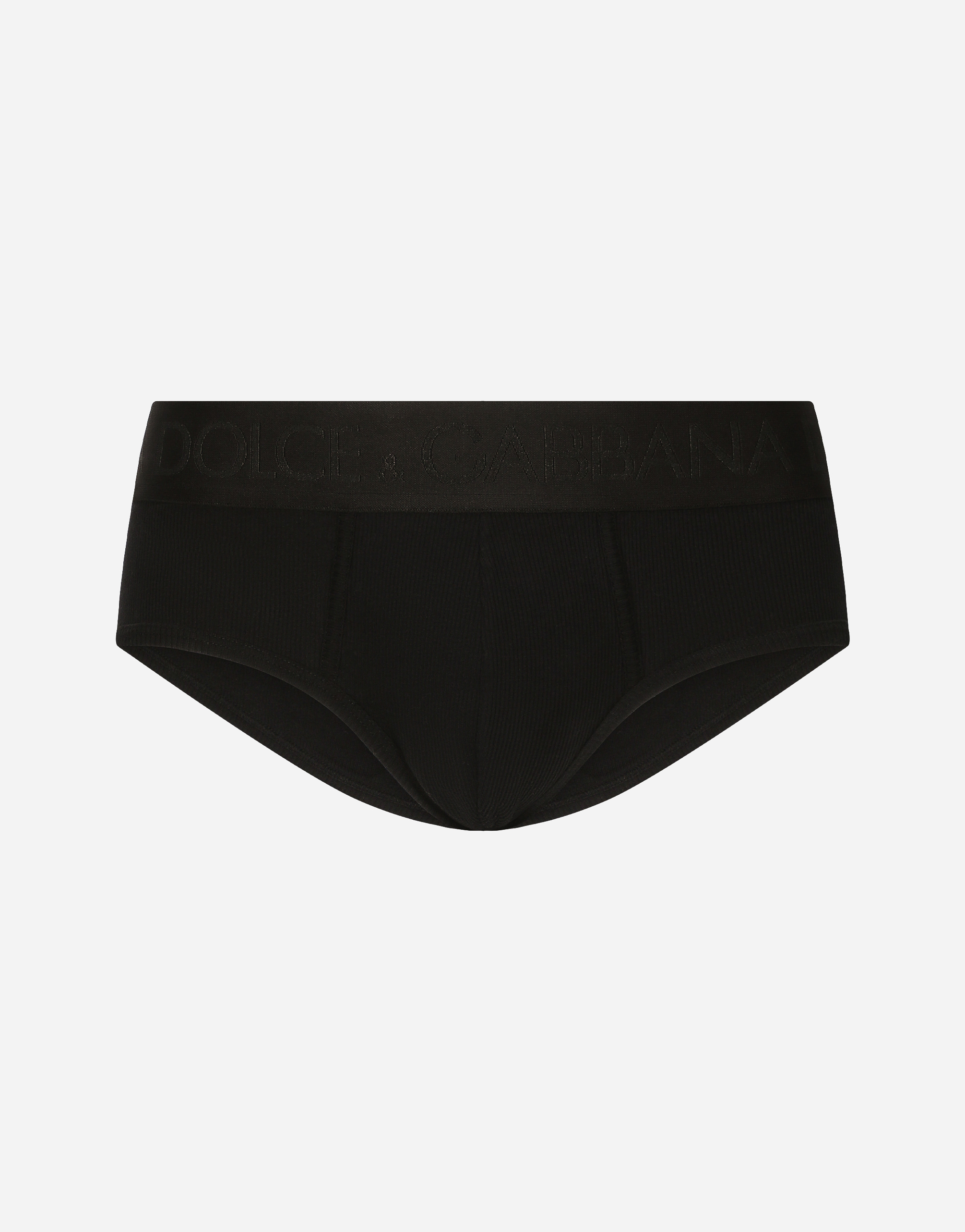 Dolce & Gabbana Logo-waistband Cotton Boxers In Black