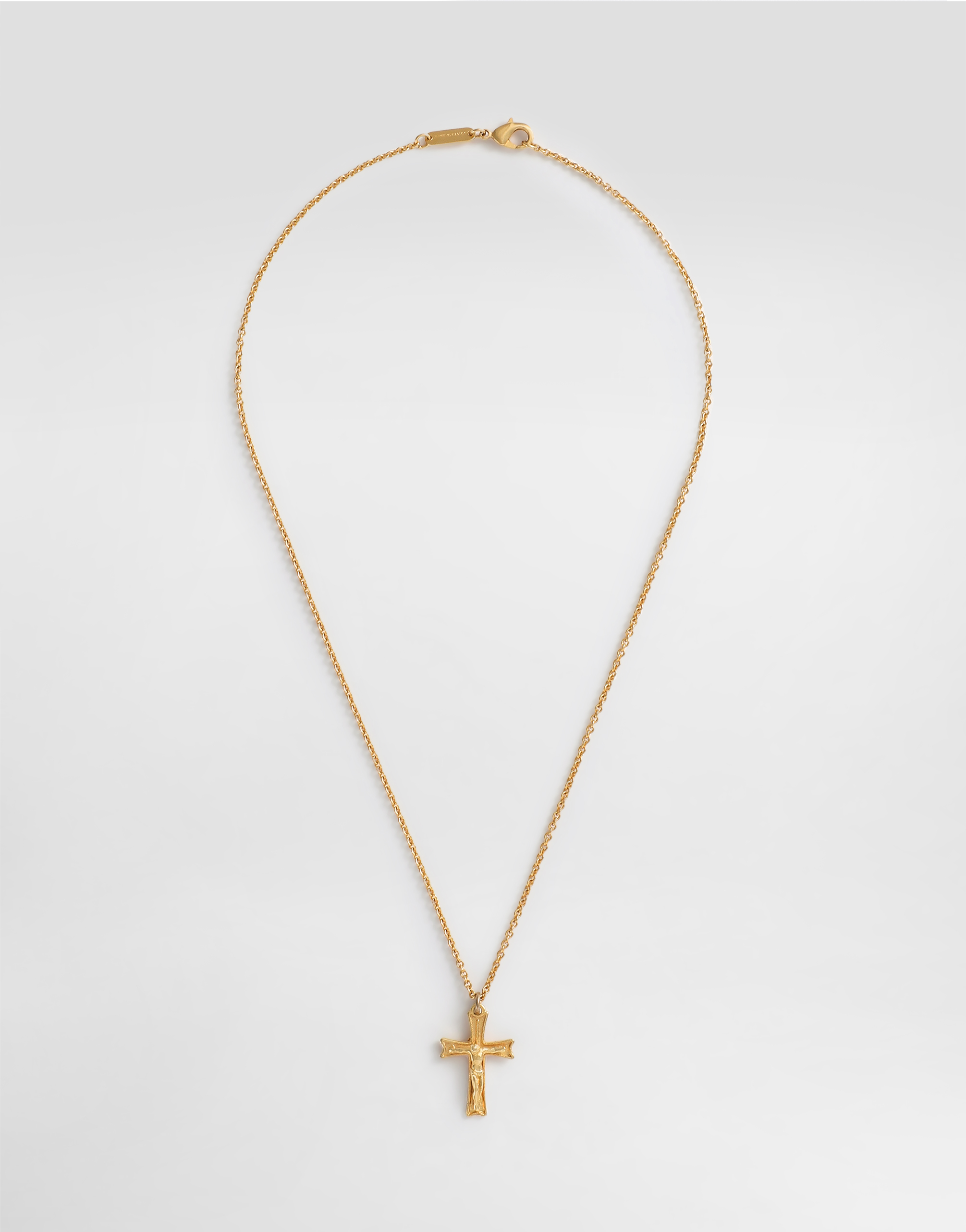 Dolce & Gabbana Metal Necklace With Logo In Gold