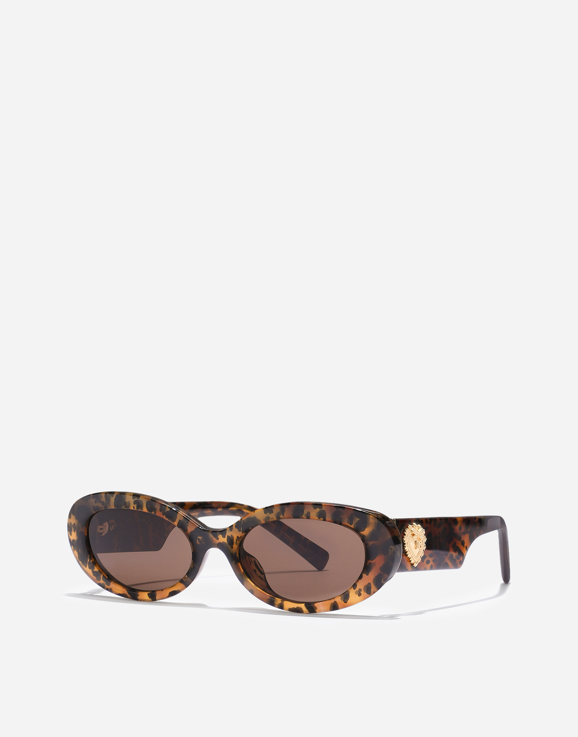 Dolce & Gabbana Devotion Sunglasses In Brown