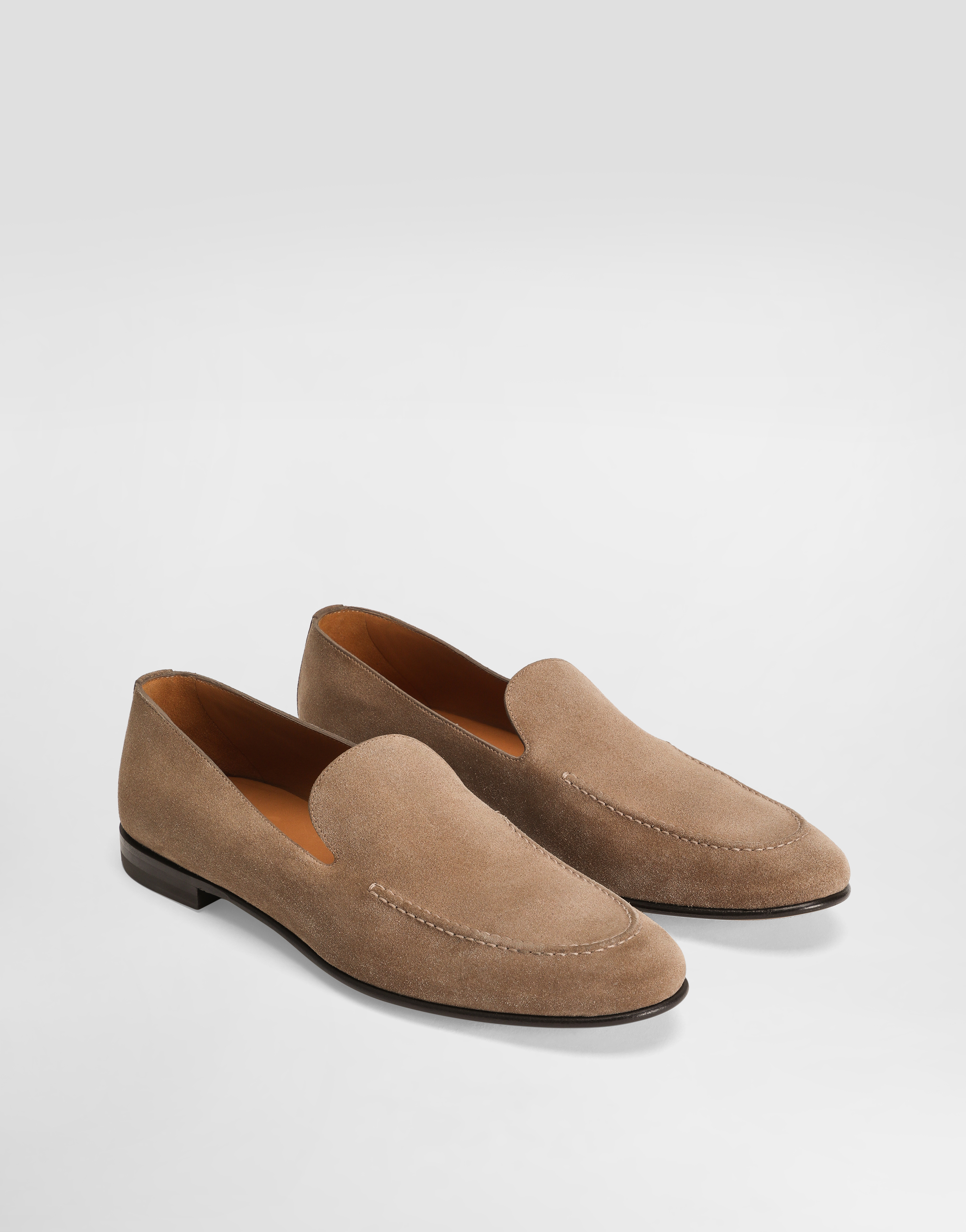 Split calfskin slippers