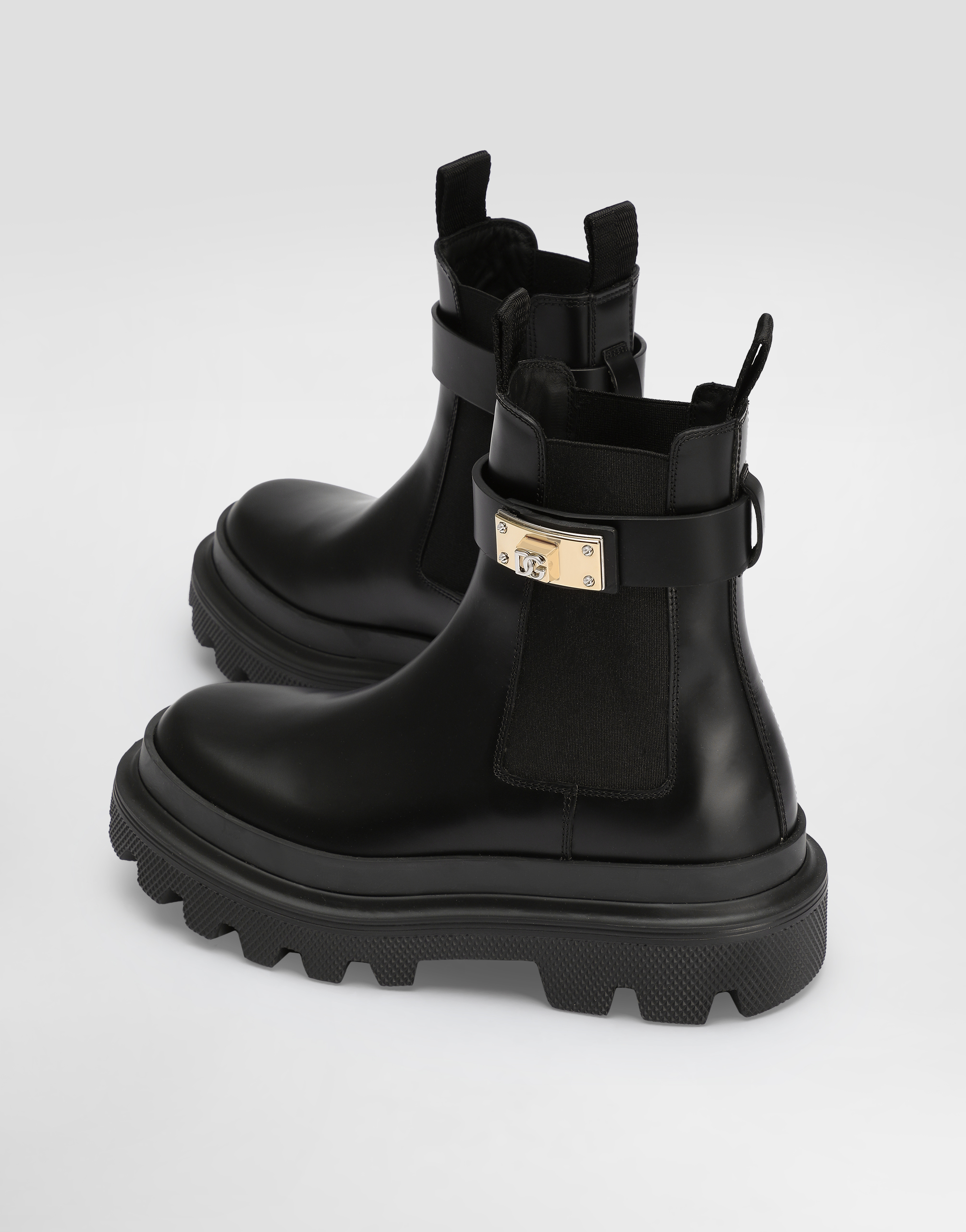 DOLCE & GABBANA CALFSKIN ANKLE BOOTS