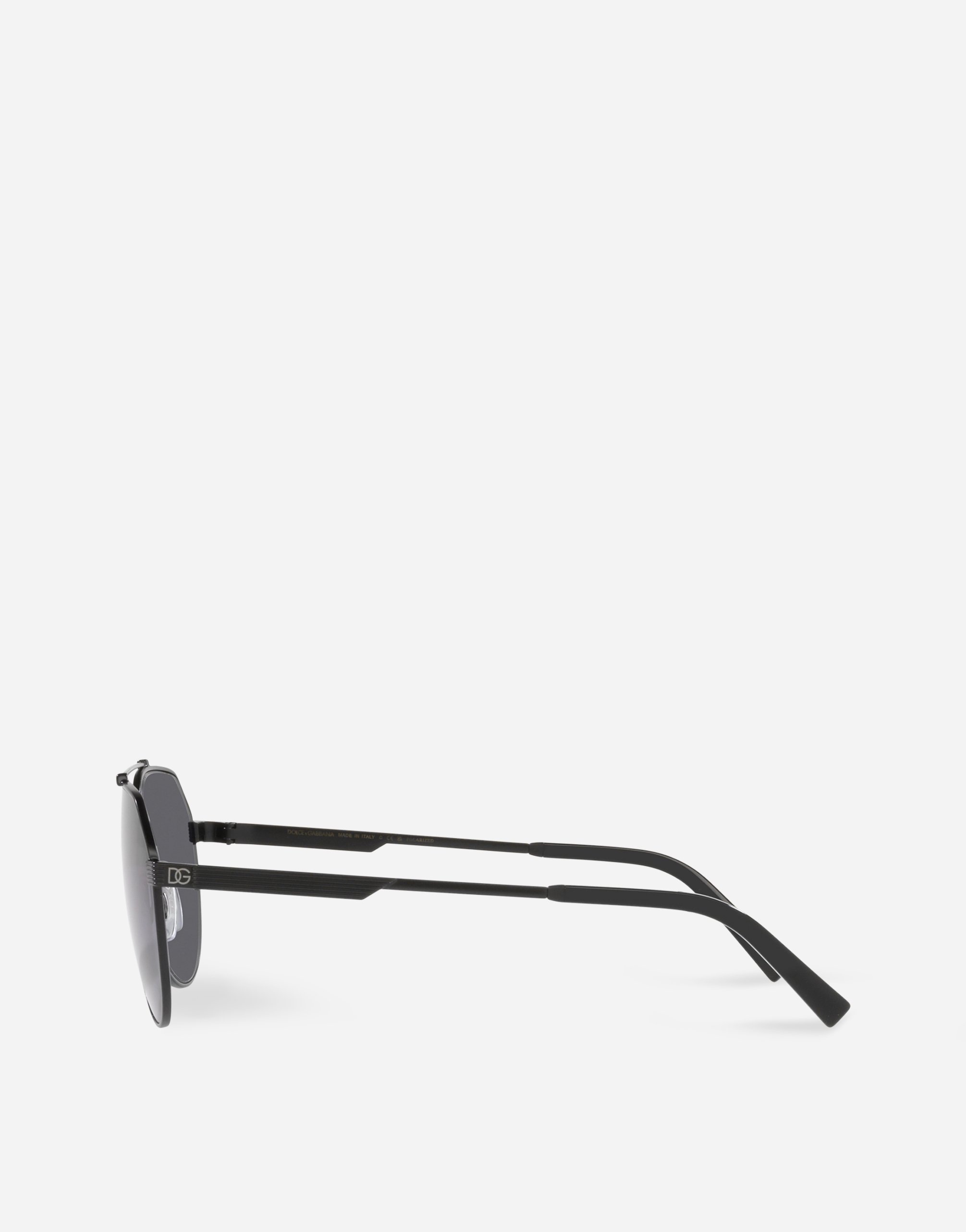 Shop Dolce & Gabbana Gros Grain Sunglasses In Matte Black