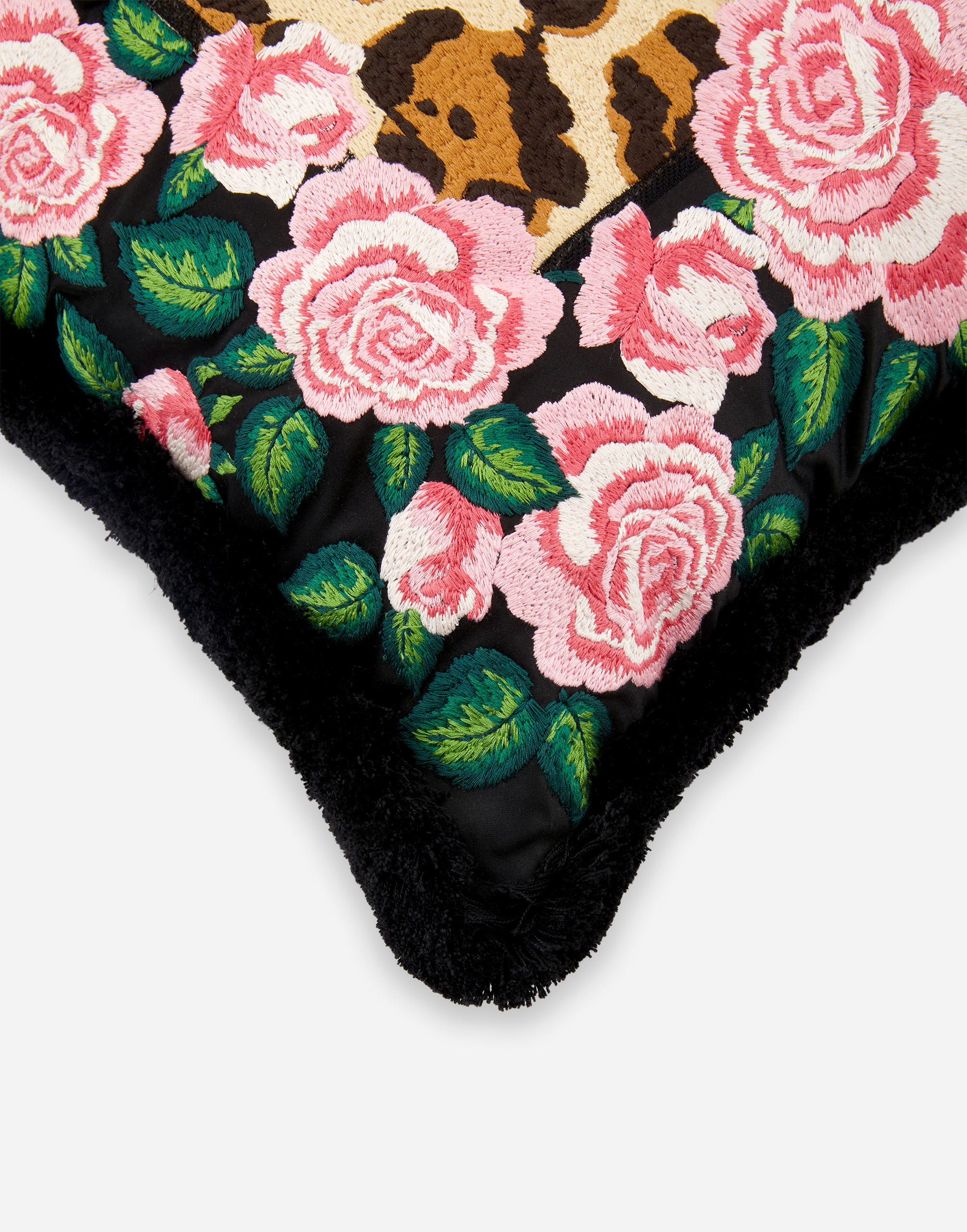 Shop Dolce & Gabbana Embroidered Cushion Medium In Multicolor