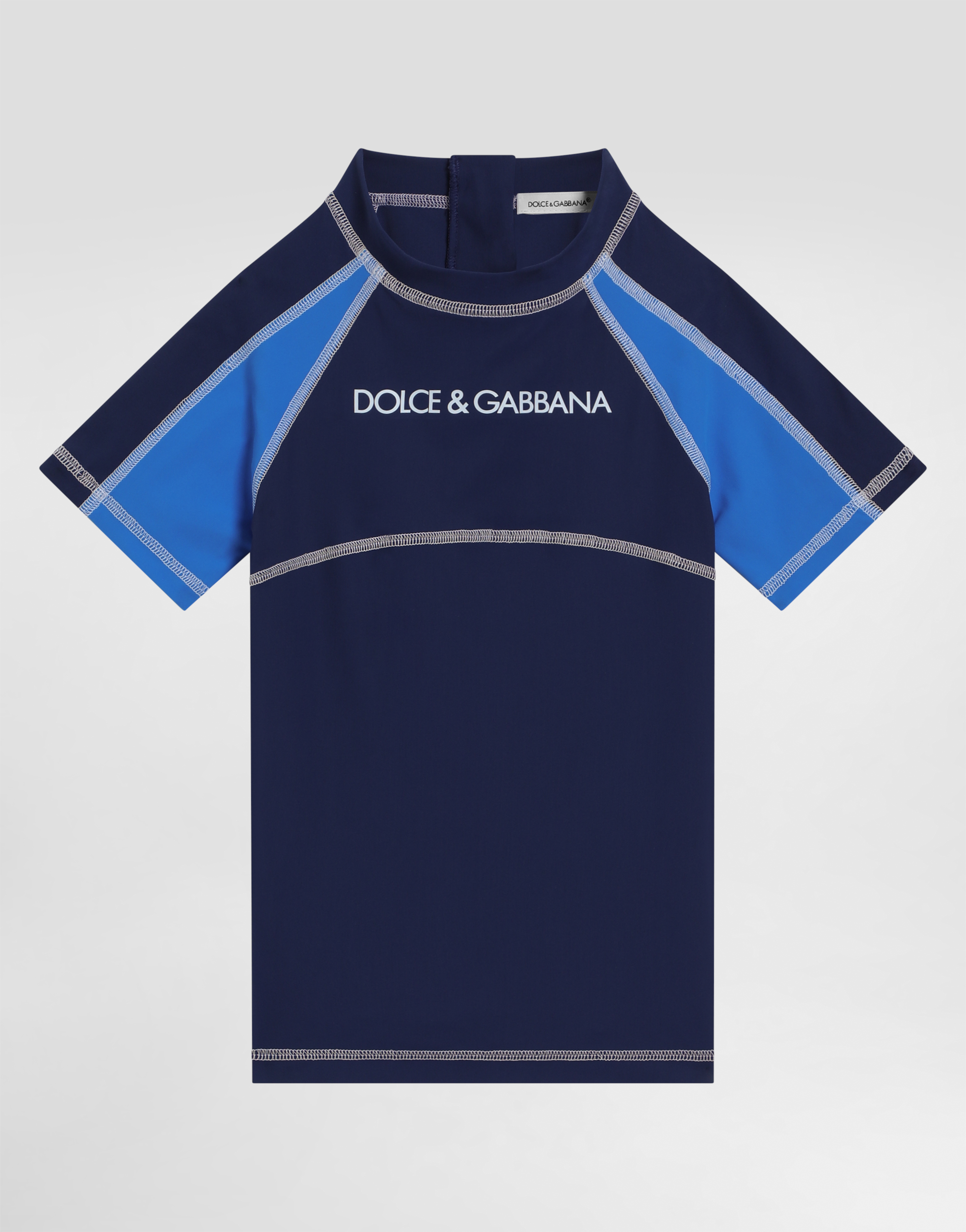 Tシャツ・カットソー Dolce & Gabbana Midnight blue crepe shirt s-l1200.jpg