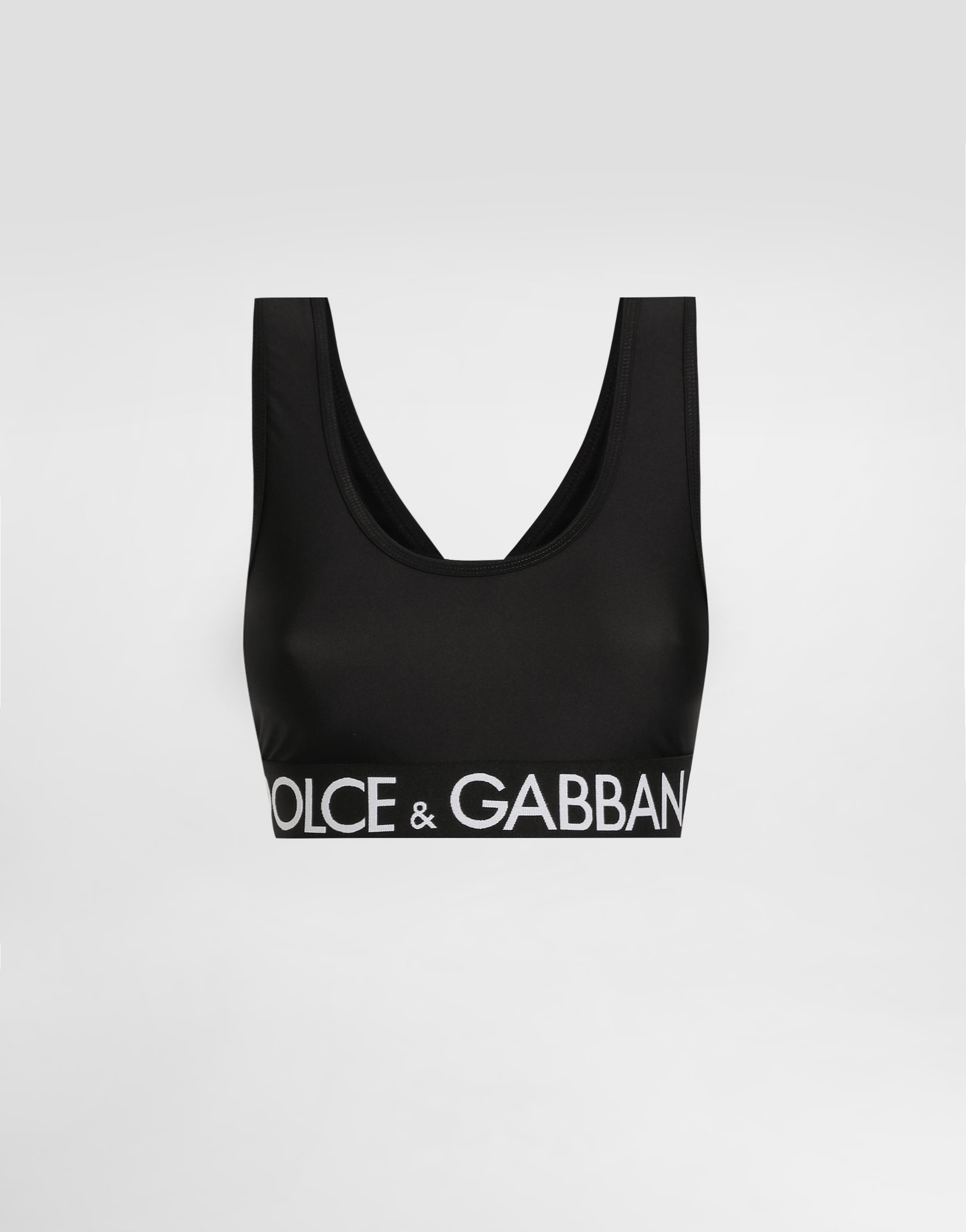 Spandex jersey top in Black for Women | Dolce&Gabbana® US