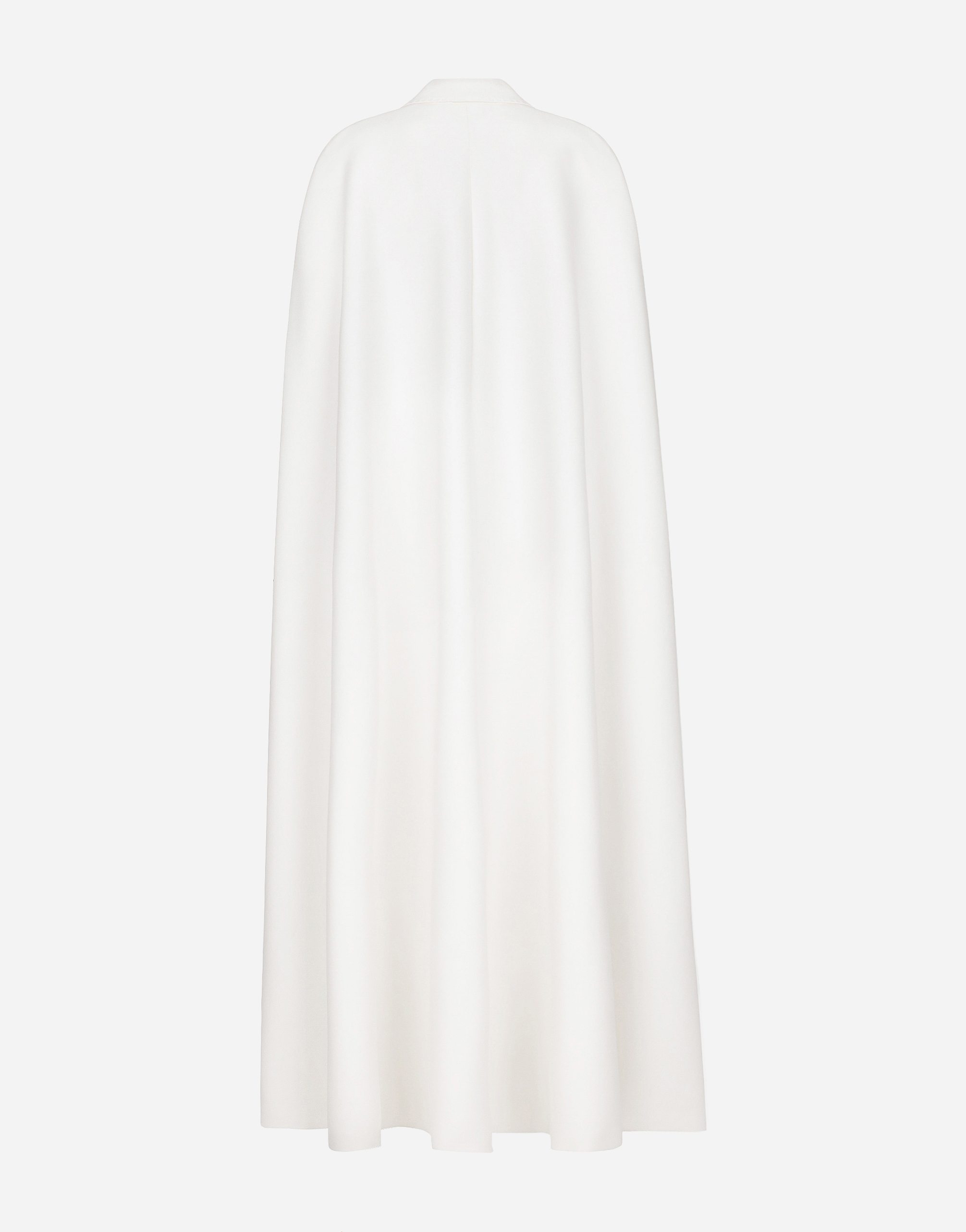 Dolce & Gabbana Double-breasted Wool Cape In White