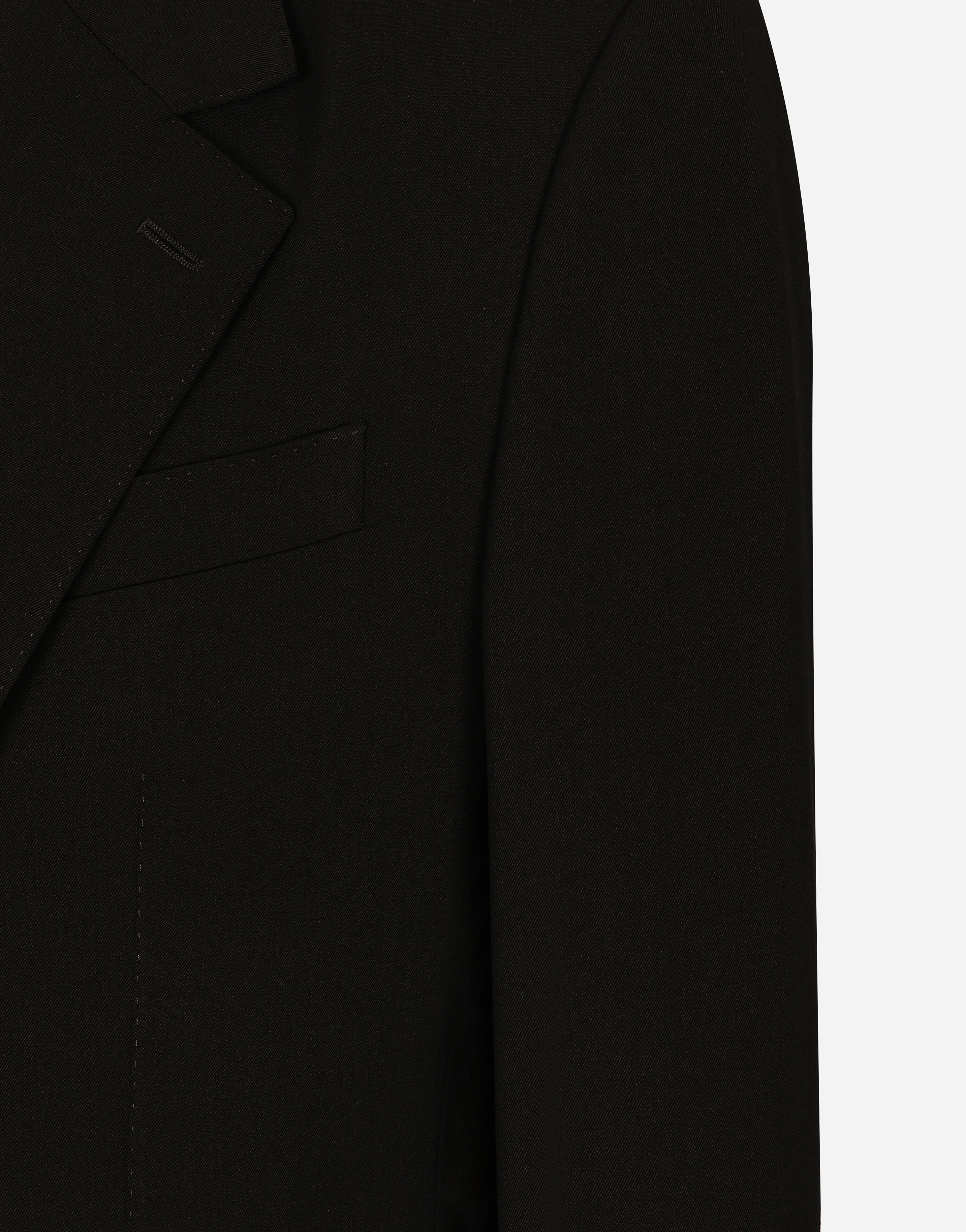 Wool twill double-breasted jacket