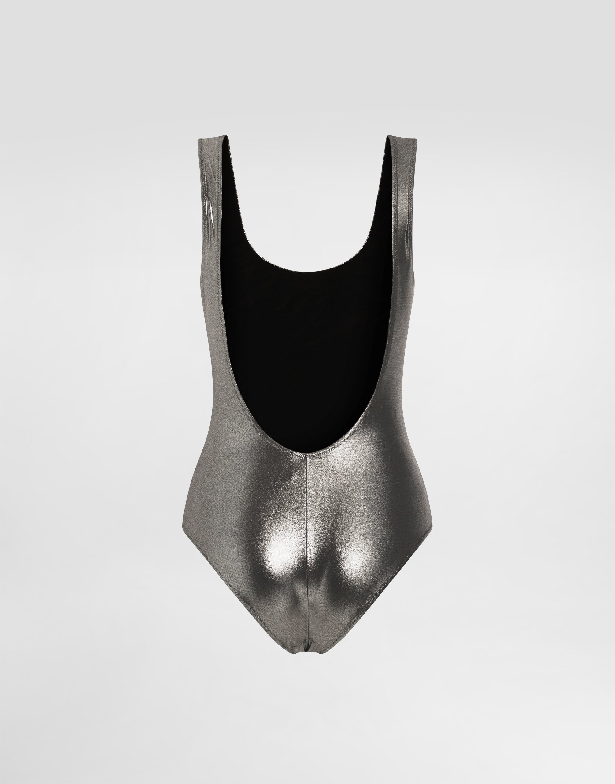KIM DOLCE&GABBANA Foiled racer-style swimsuit