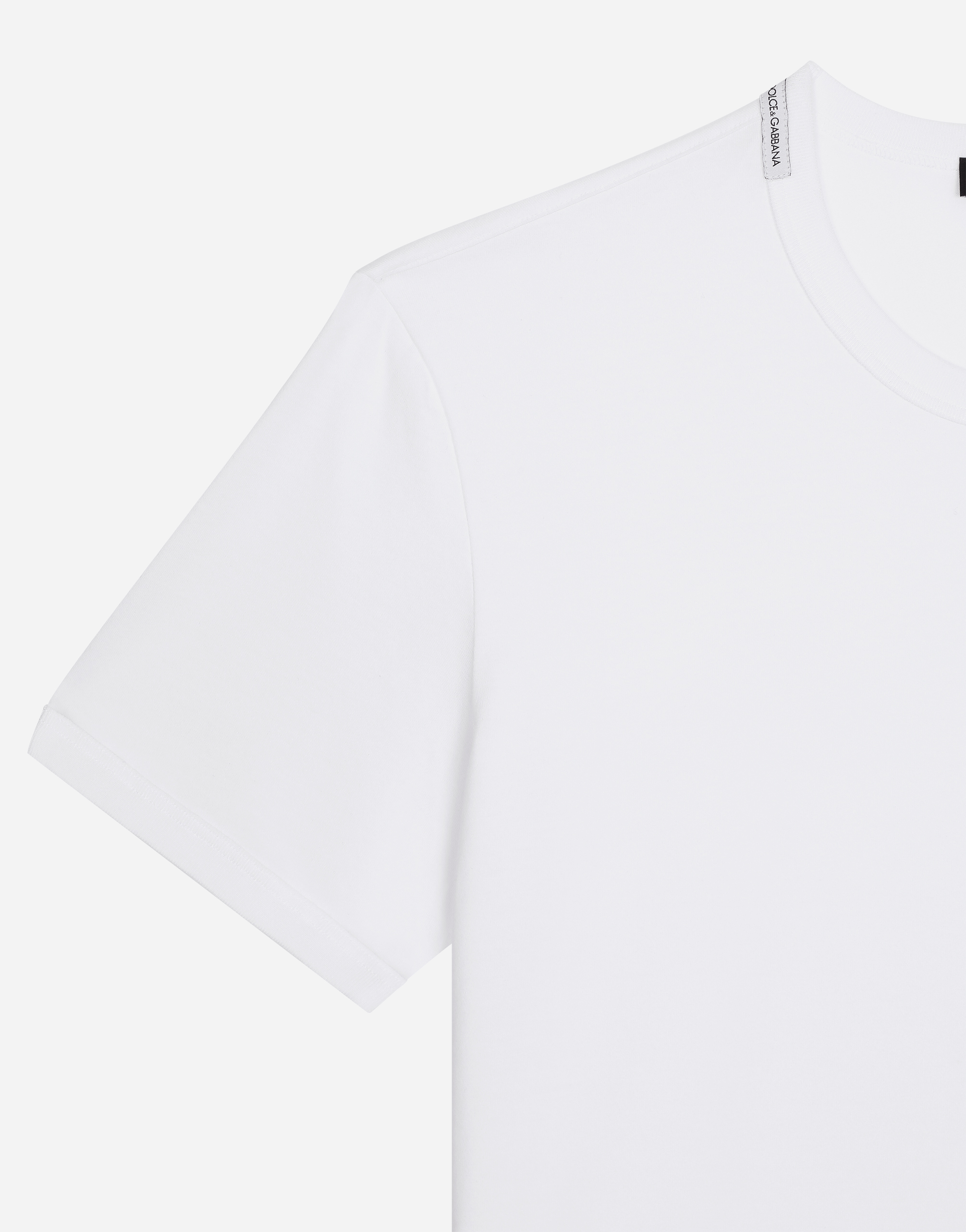 Dolce & Gabbana Bee And Crown Embroidered Tshirt In White