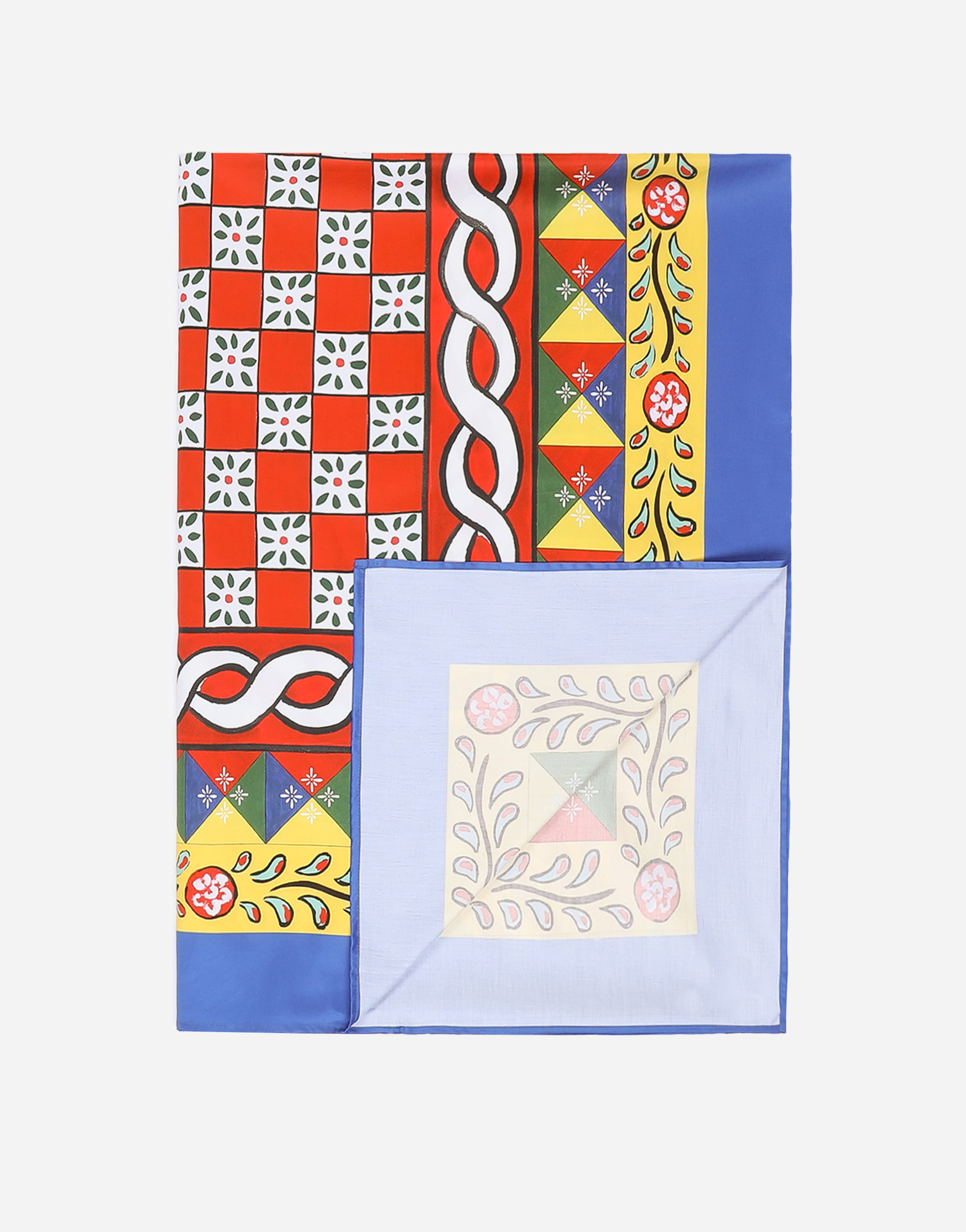 Dolce & Gabbana Cotton Sateen Fitted Sheet In Multi