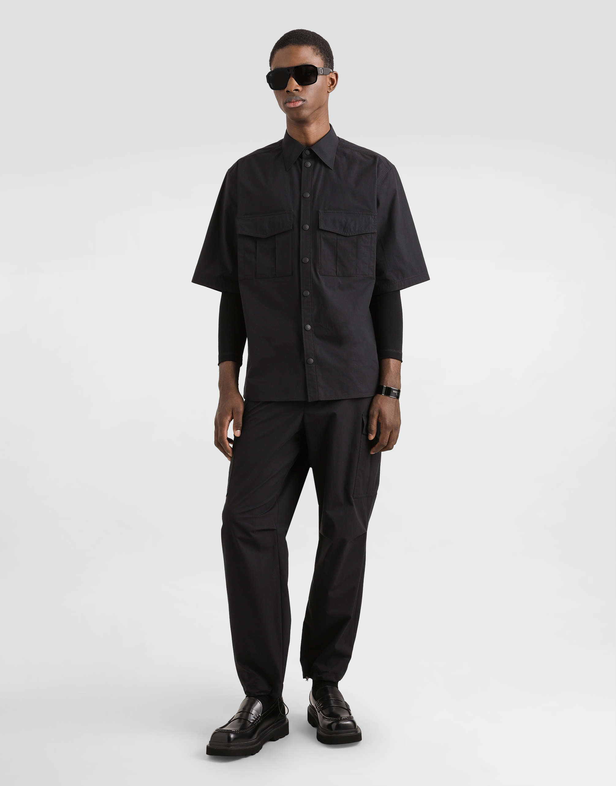 Dolce & Gabbana Cotton Cargo Pants In Black