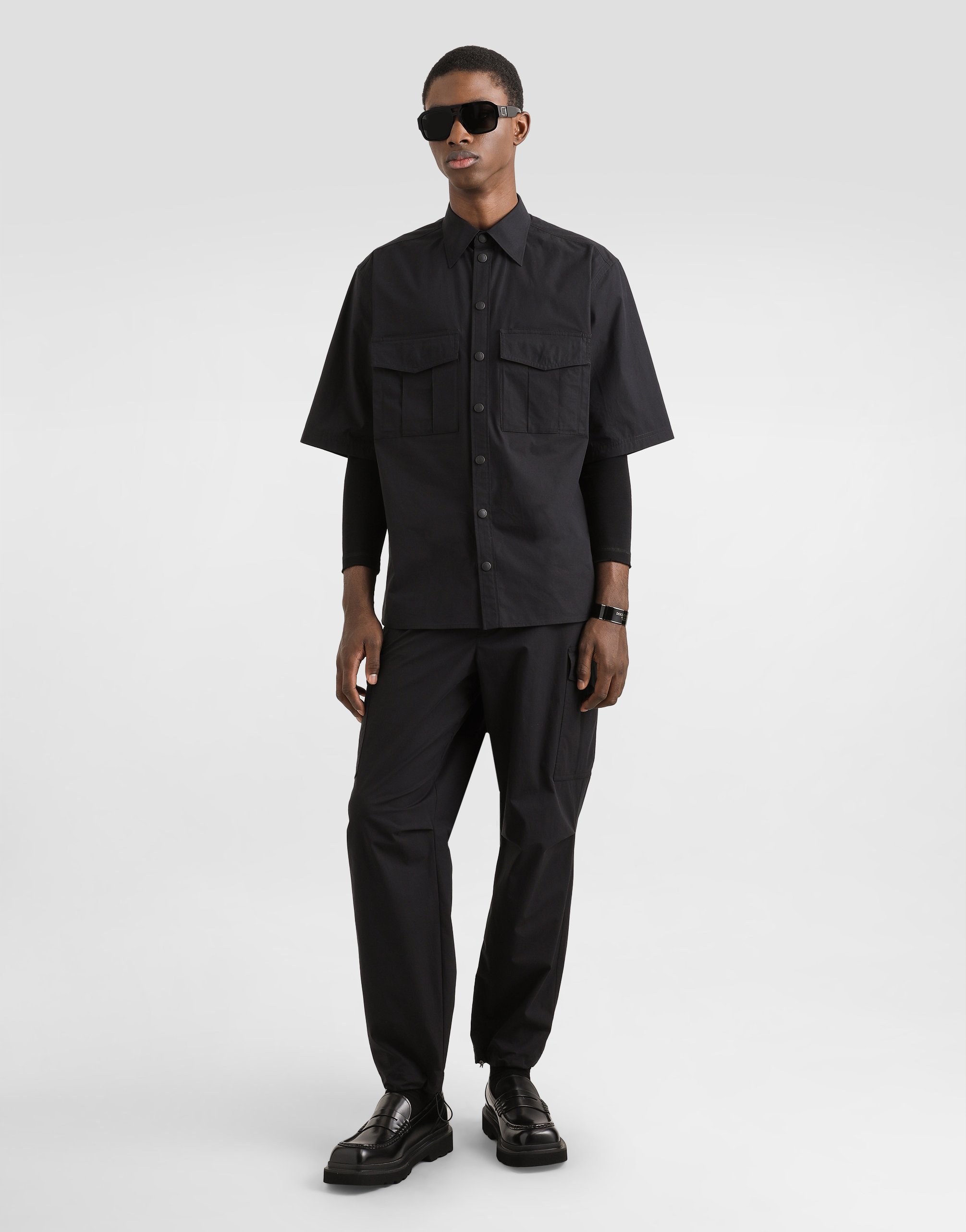Dolce & Gabbana Cotton Cargo Pants In Black