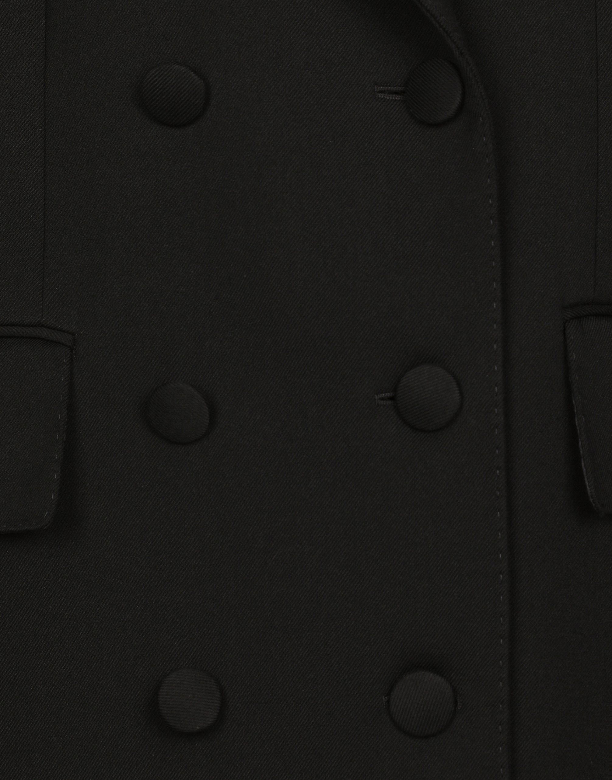 Oversize double-breasted coat wool crepe