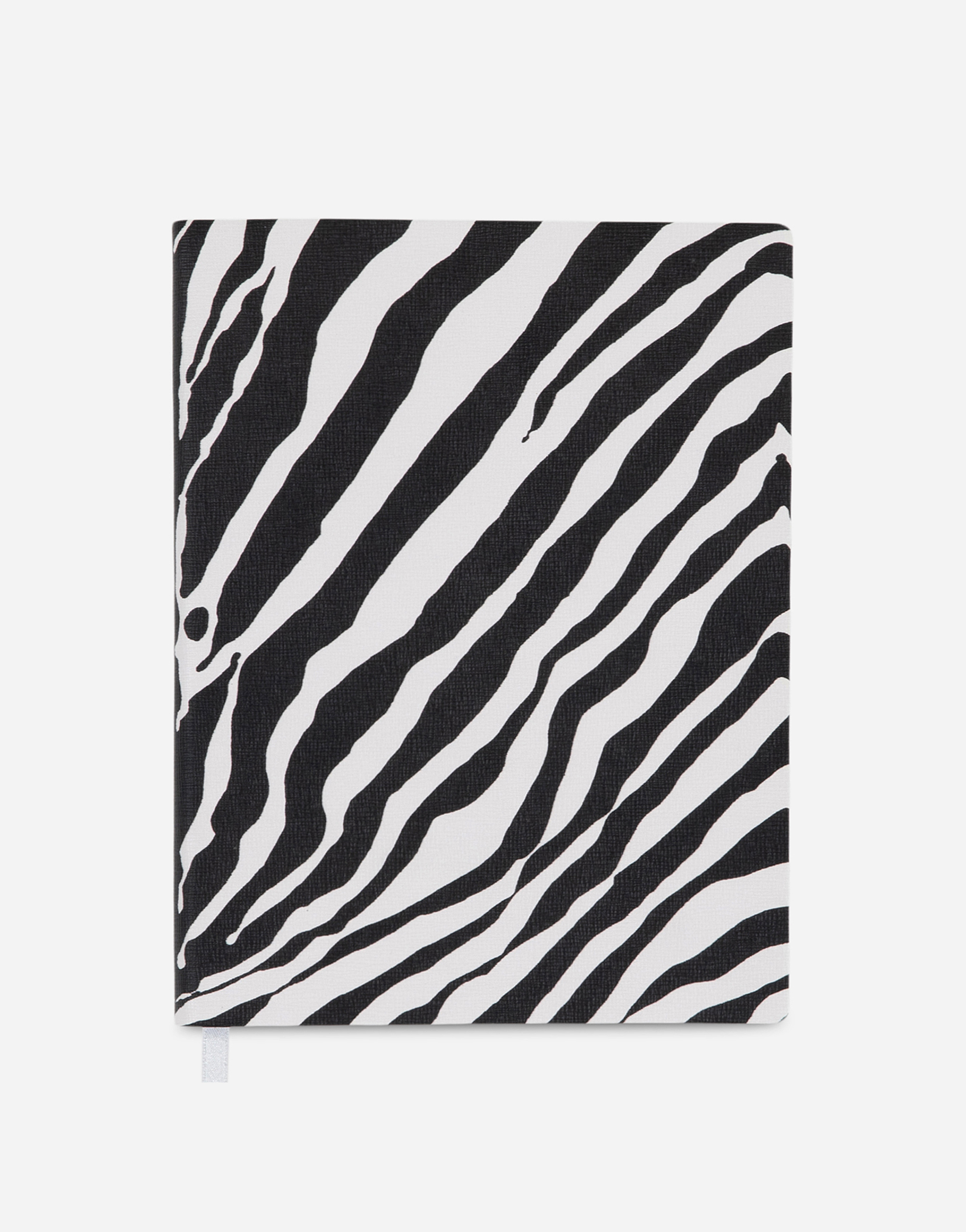 Dolce & Gabbana Large Ruled Notebook Leather Cover In Multicolor
