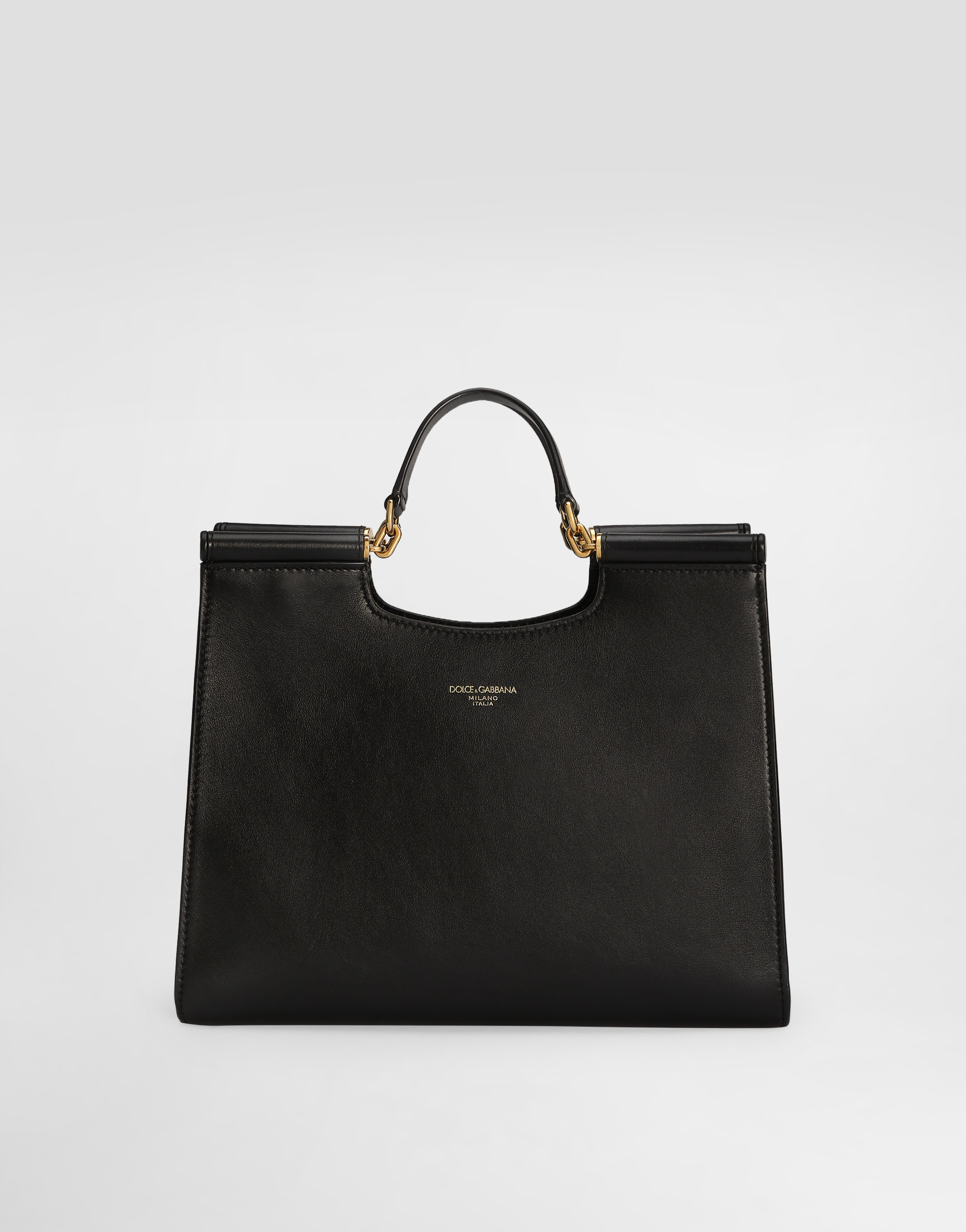 Dolce & Gabbana Small Sicily Shopper - Woman Tote Bags Black Onesize