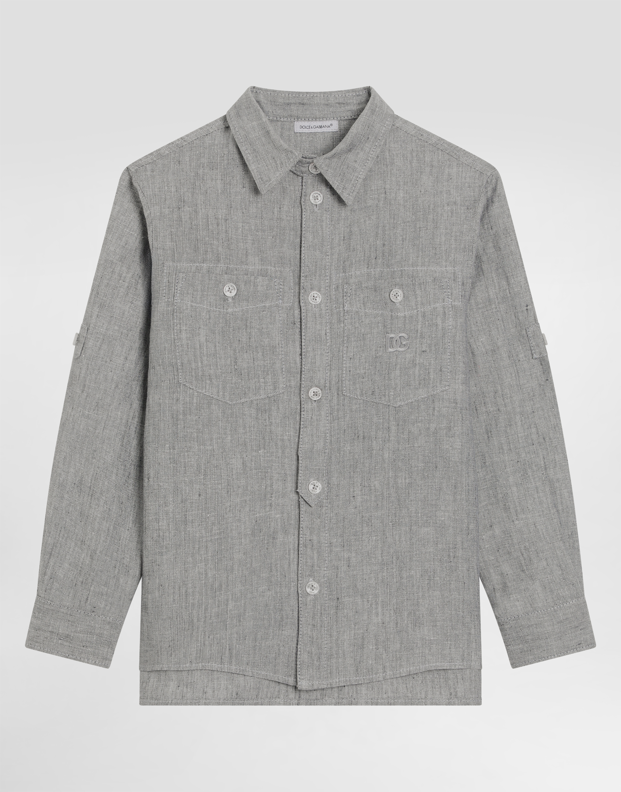 Dolce & Gabbana Washed Linen Canvas Shirt