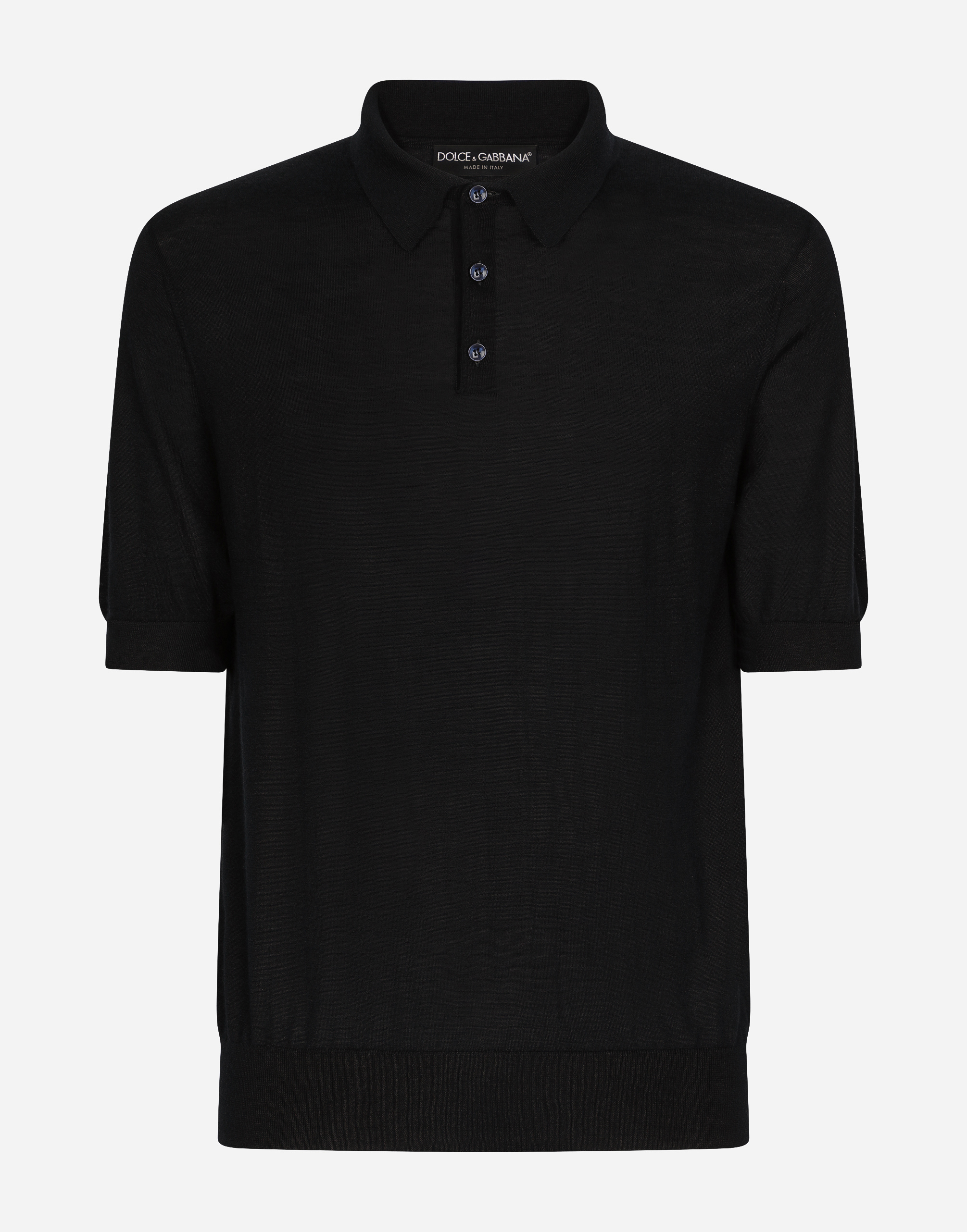 DOLCE & GABBANA ブラック Vネックカシミヤ ニット 48 DOLCE & GABBANA ブラック Vネックカシミヤ ニット 48