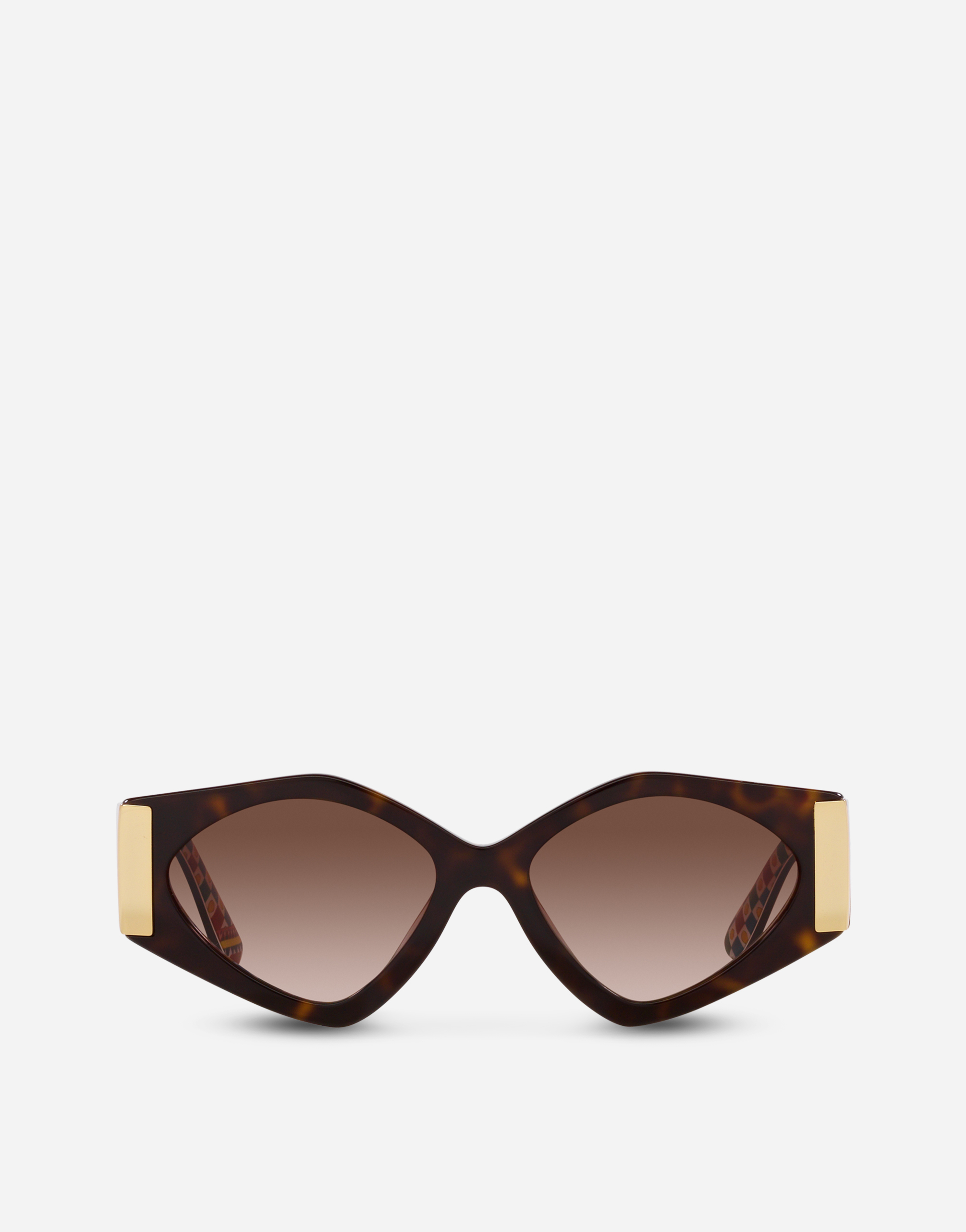 Dolce & Gabbana Half Print Sunglasses In Hanava On Carretto