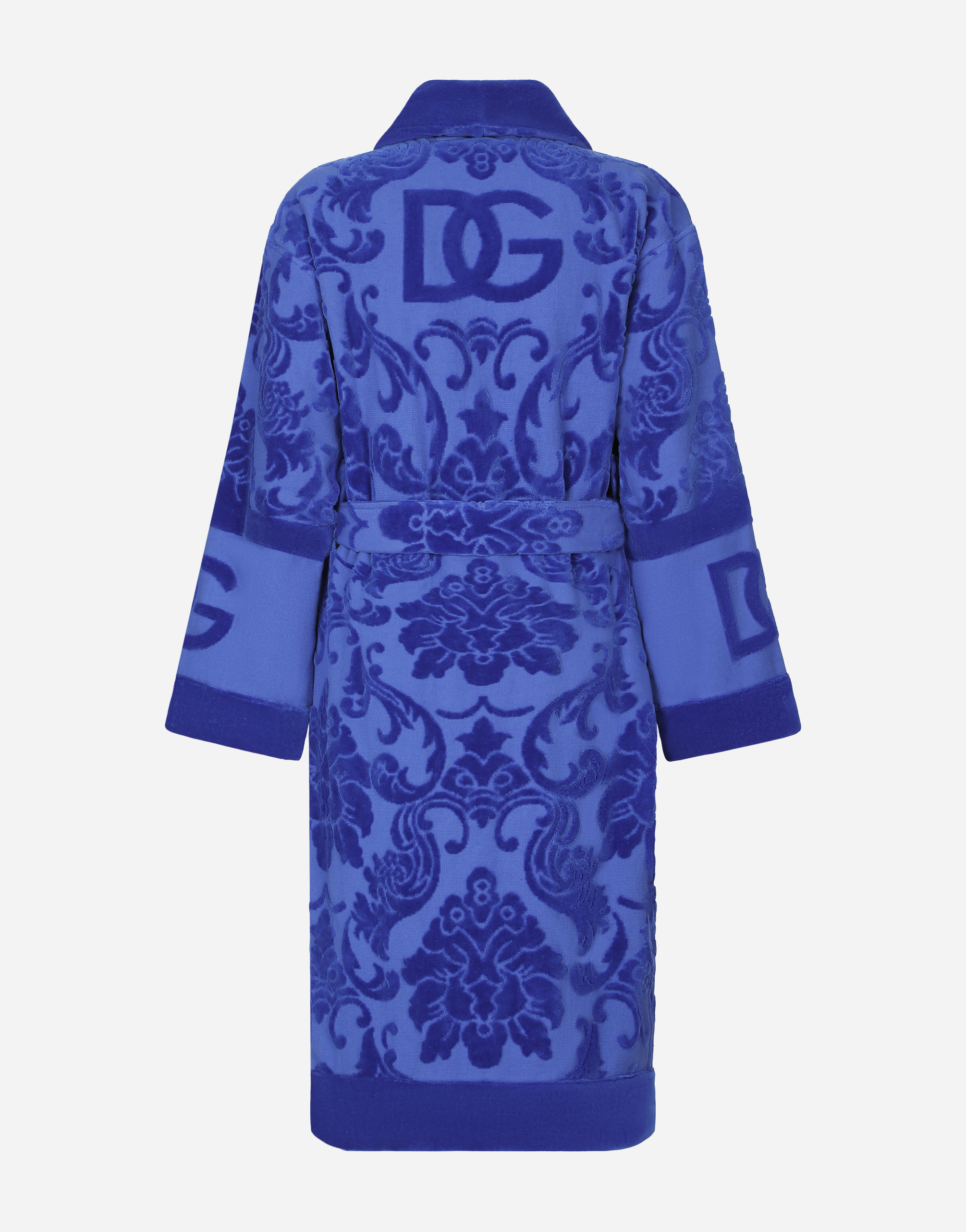  Dolce & Gabbana Peignoir De Bain En éponge De Coton Jacquard - Peignoirs De Bain Unis Multicolore Xs 