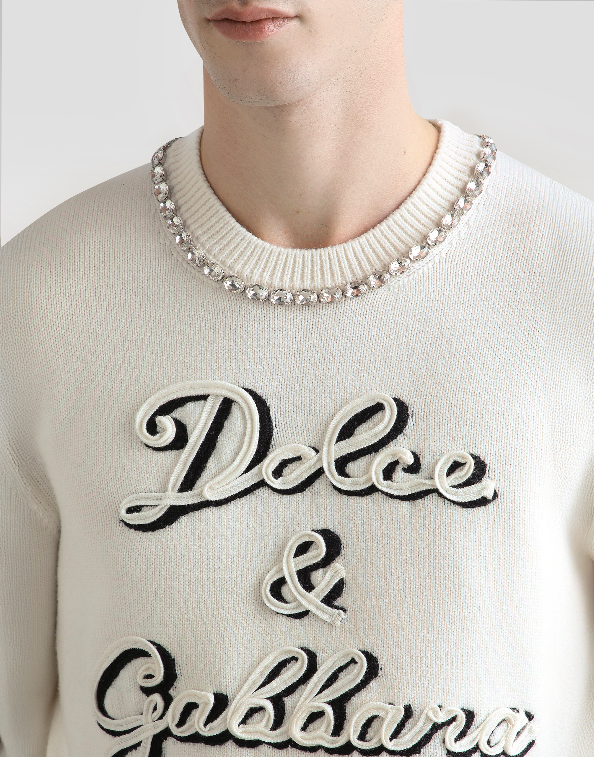 Wool pullover with intarsia