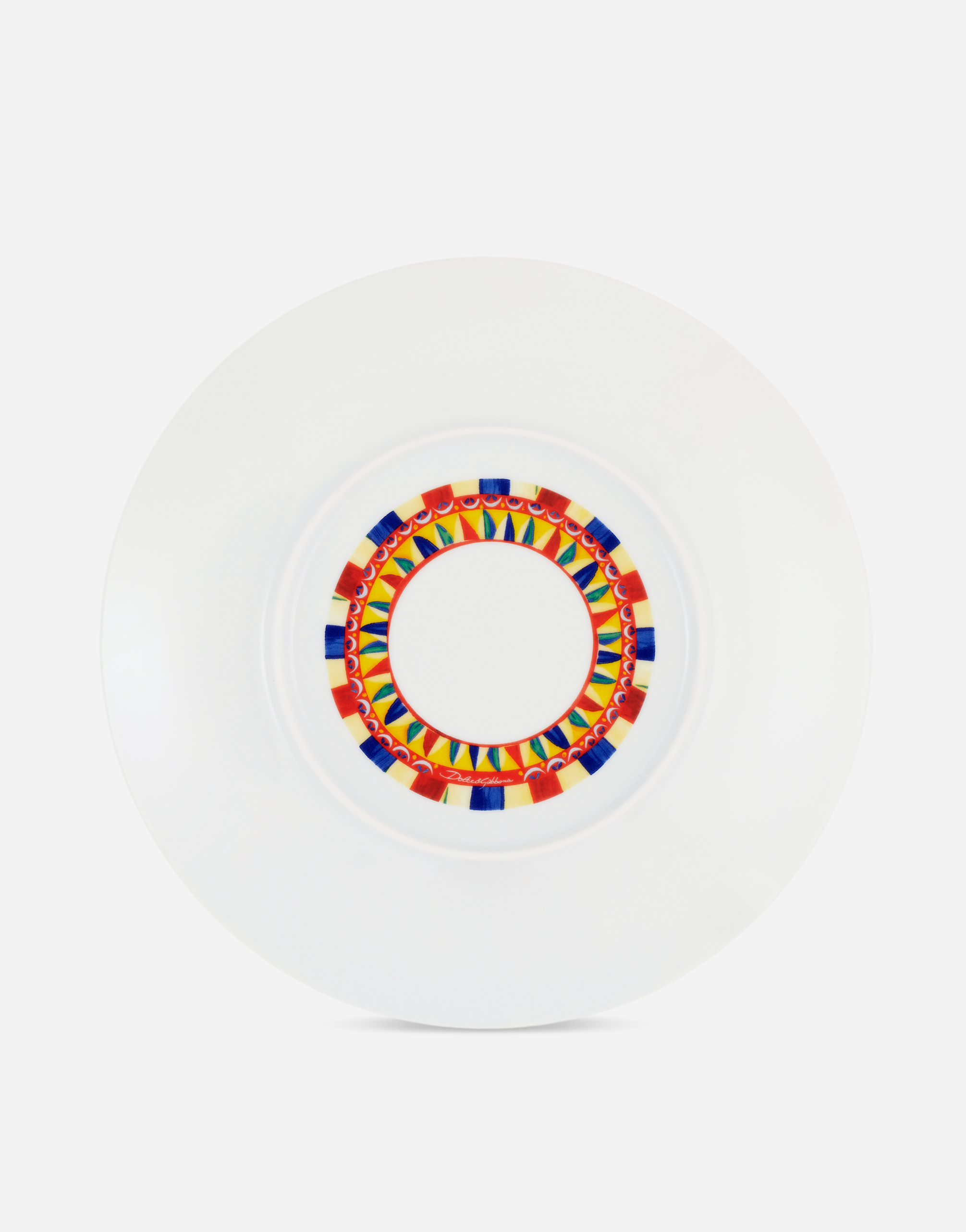 Shop Dolce & Gabbana Porcelain Charger Plate In Multicolor