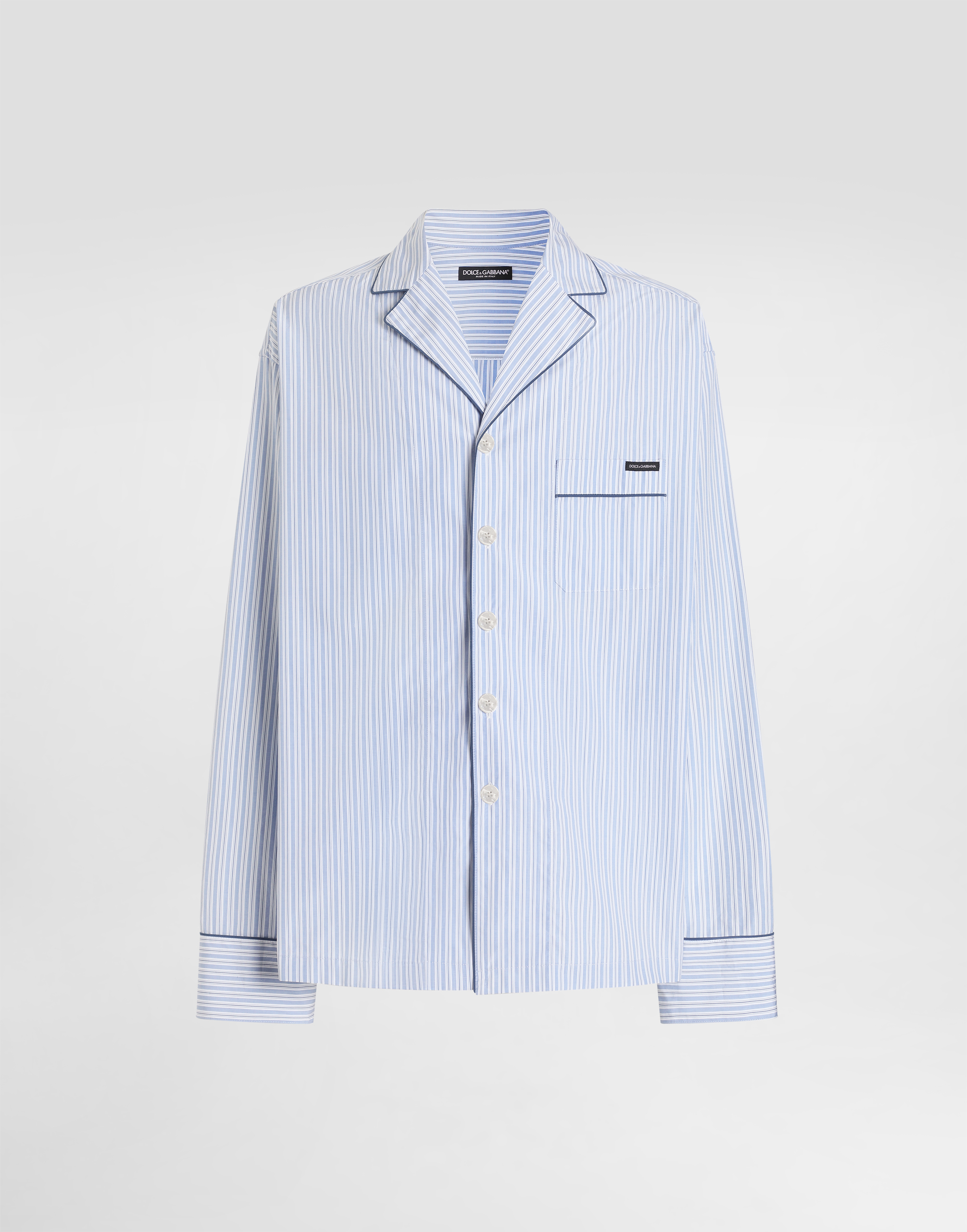 Striped poplin vanity shirt in Multicolor for Men | Dolce&Gabbana® US