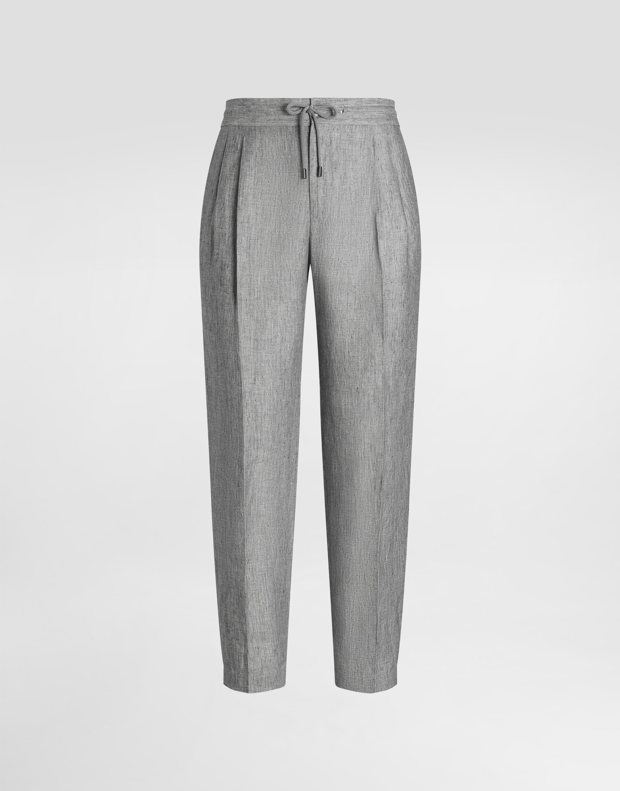 Washed linen canvas trousers