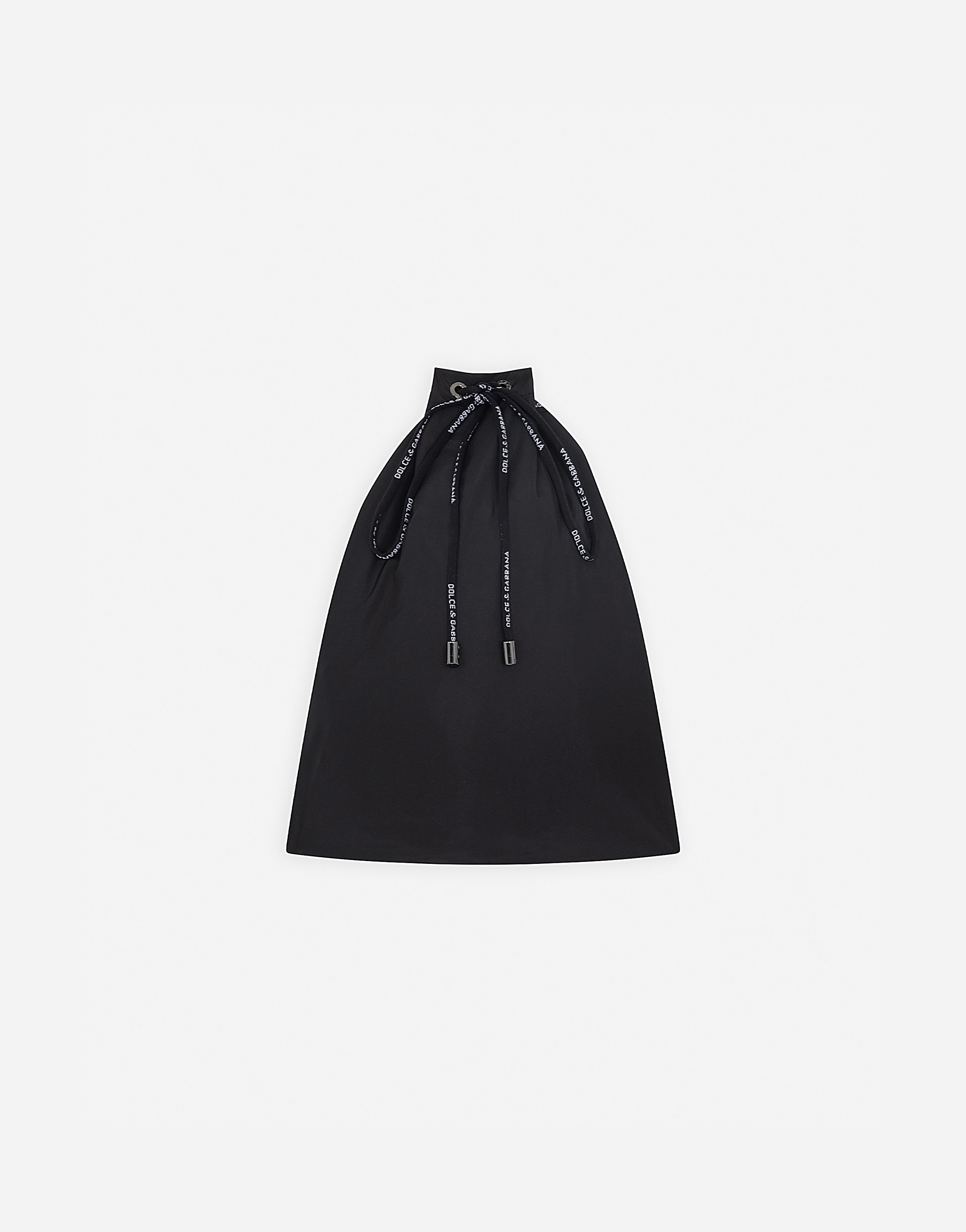 Shop Dolce & Gabbana Short Swim Trunks With Branded Stretch Waistband In Black