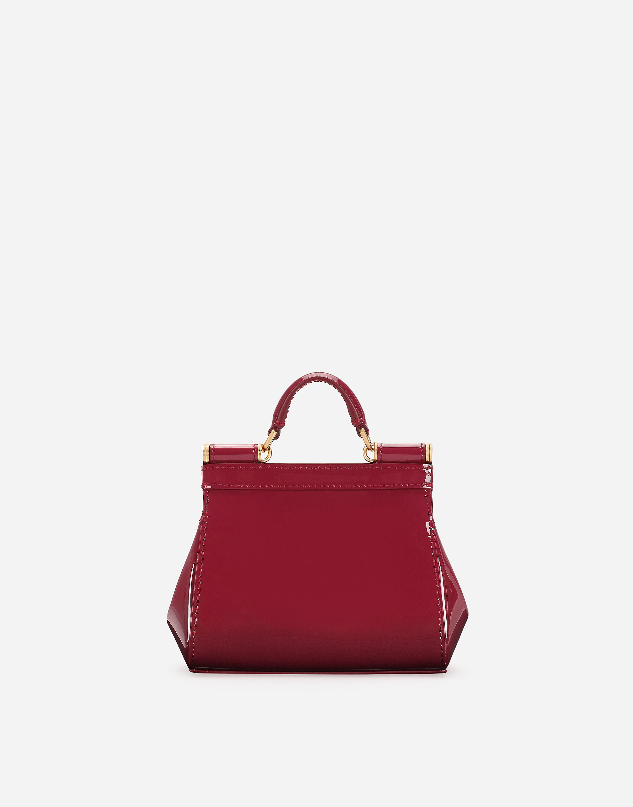 Dolce & Gabbana Mini Sicily Handbag In Burgundy