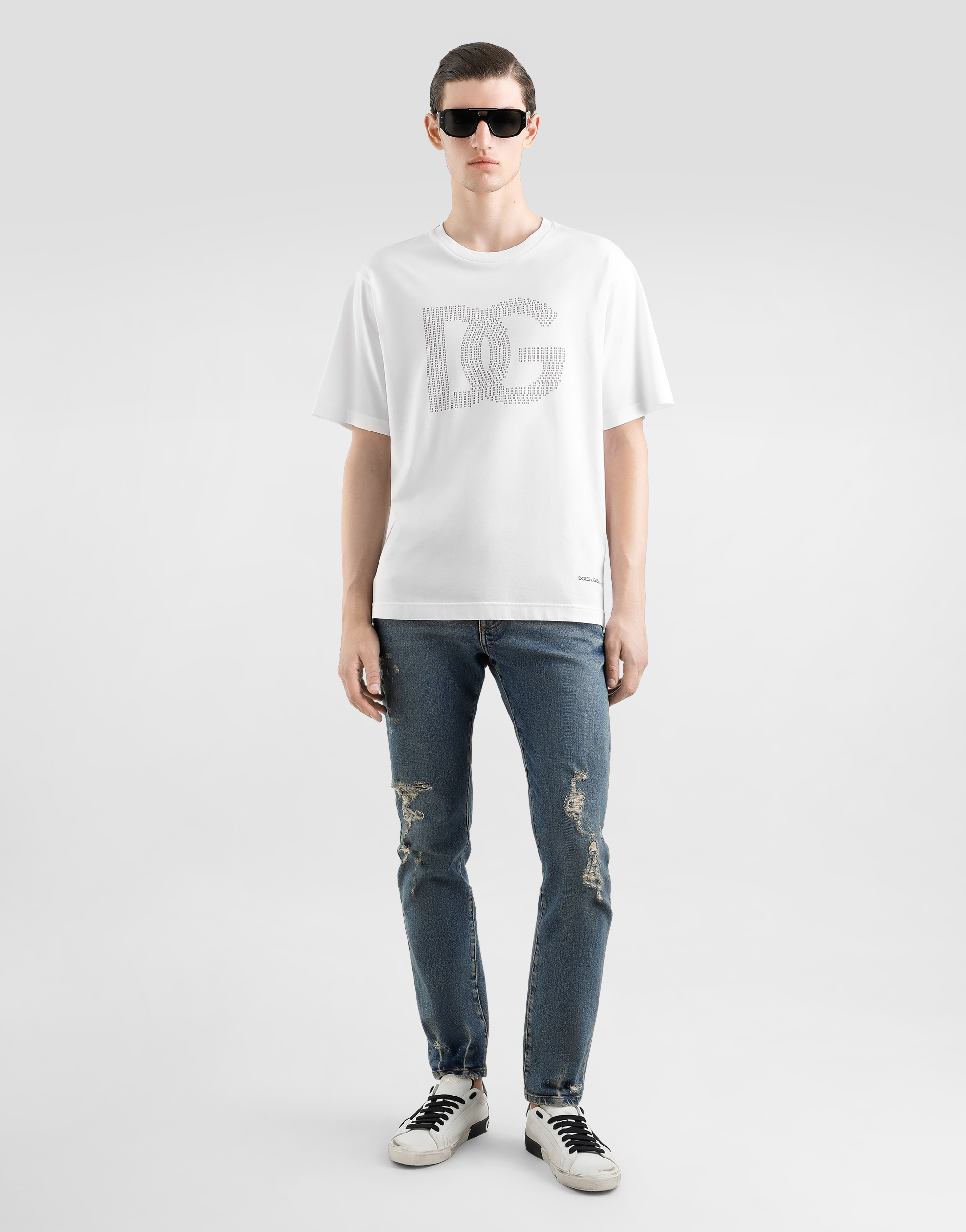 Dolce & Gabbana White Dg Logo T-shirt In White