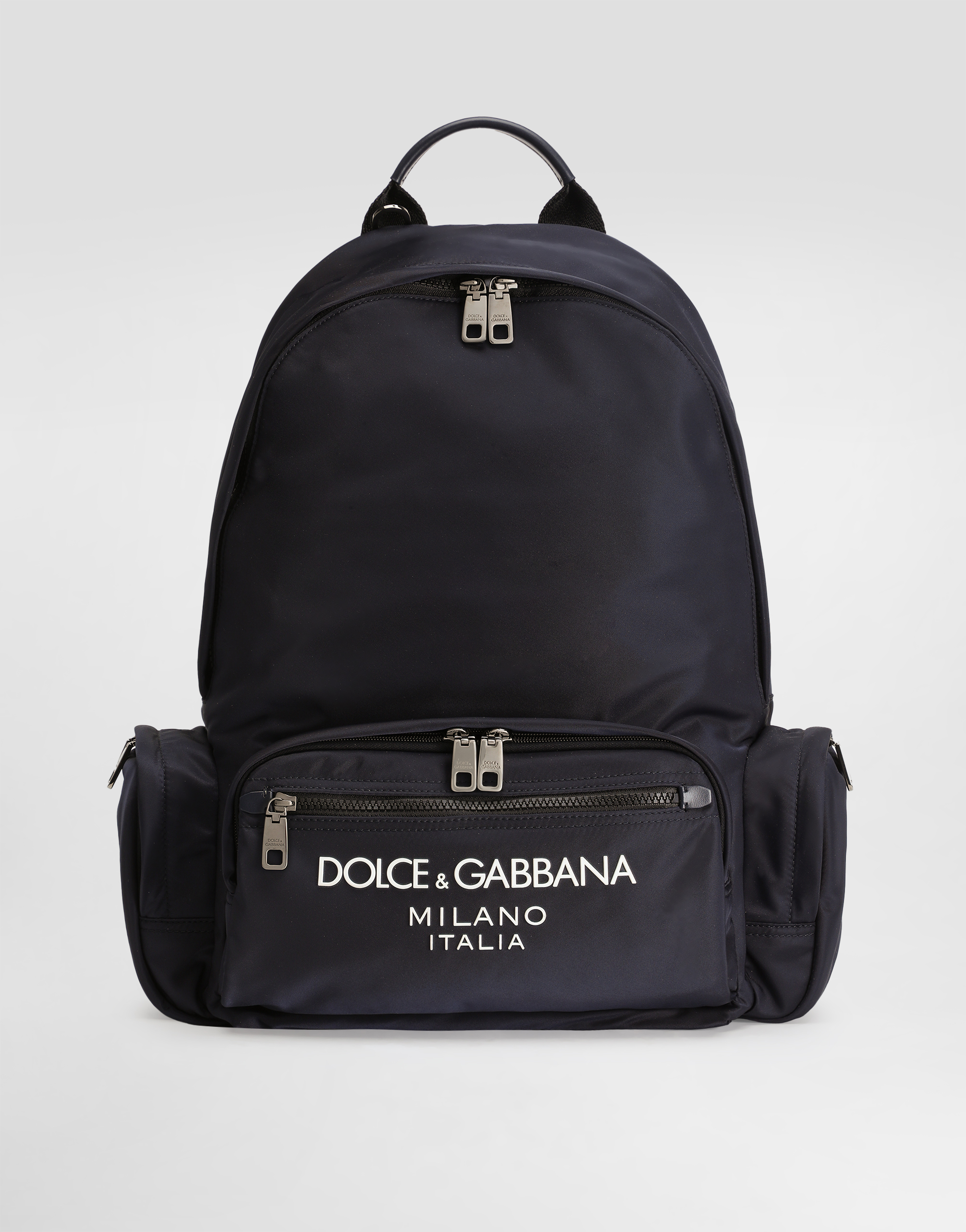 Dolce & Gabbana Nylon Backpack - Man Backpacks And Fanny Packs Blue Nylon Onesize