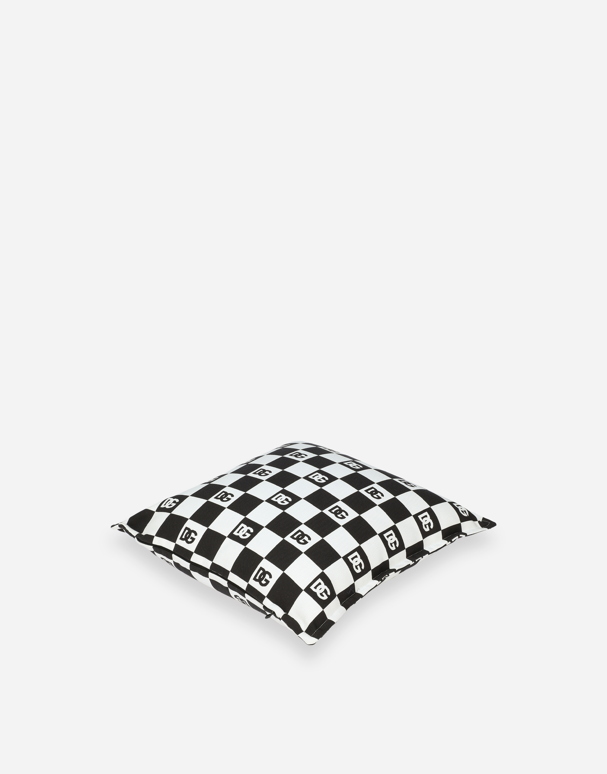 Shop Dolce & Gabbana Canvas Cushion In Multicolor