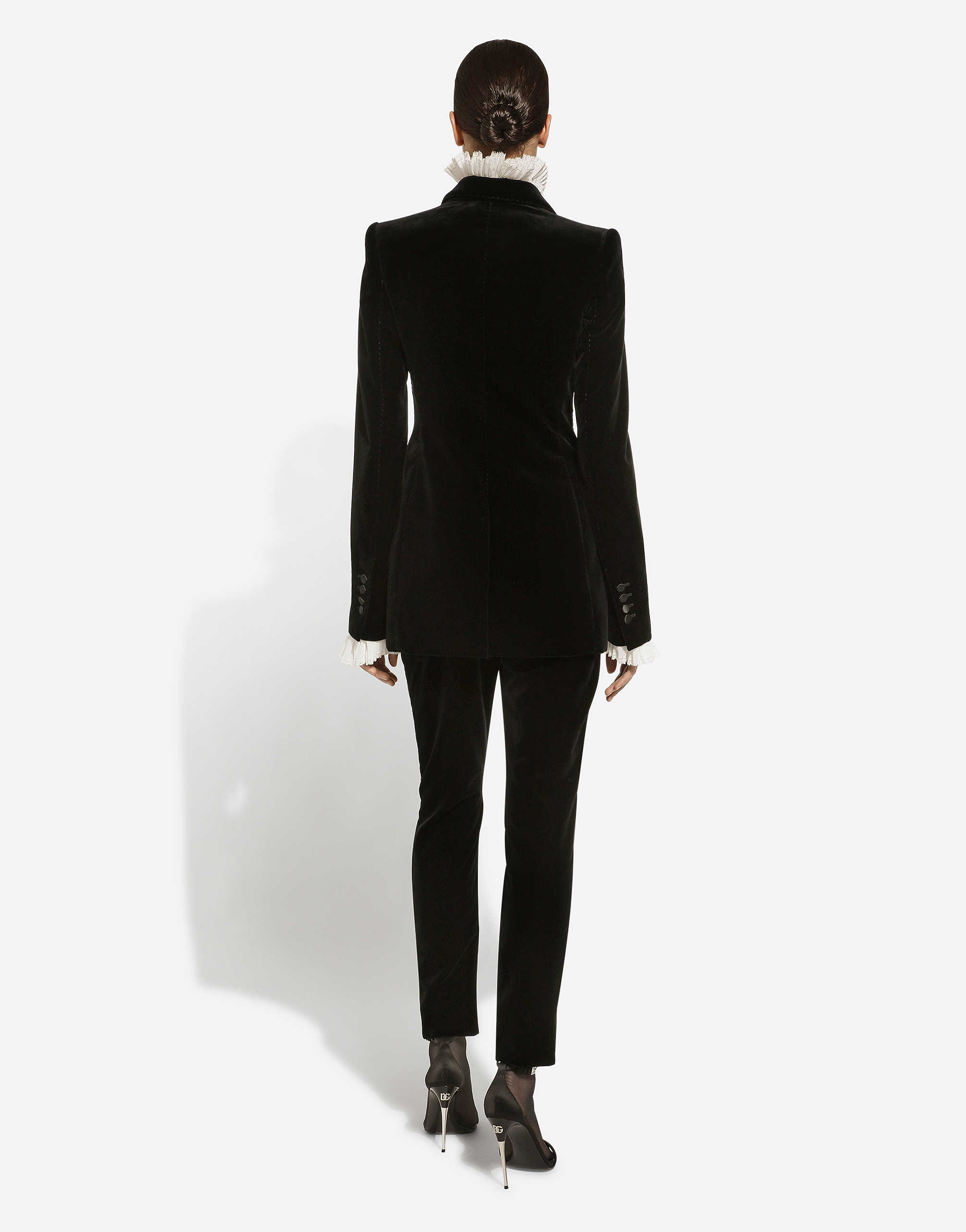 Dolce & Gabbana Pleated Wool-blend Gabardine Straight-leg Pants In Black