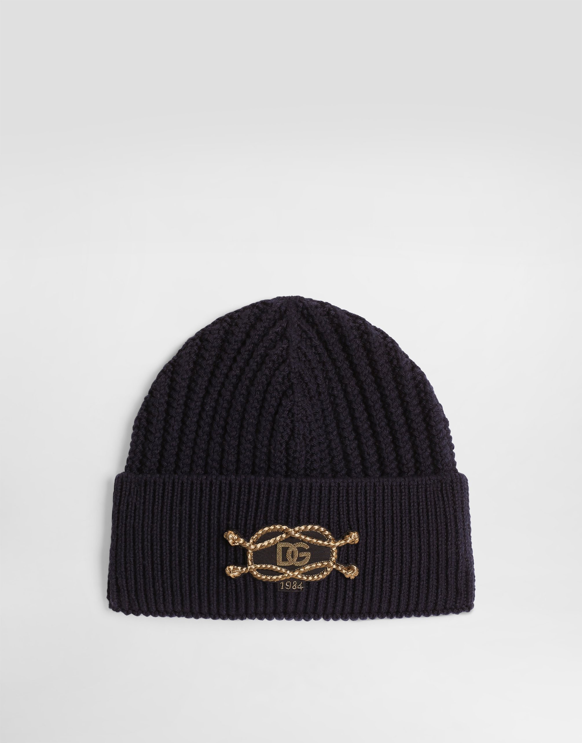dolche&gabbana knit cap ドルガバ　ニット帽 Rib-knit hat in Blue for Men | Dolce&Gabbana®