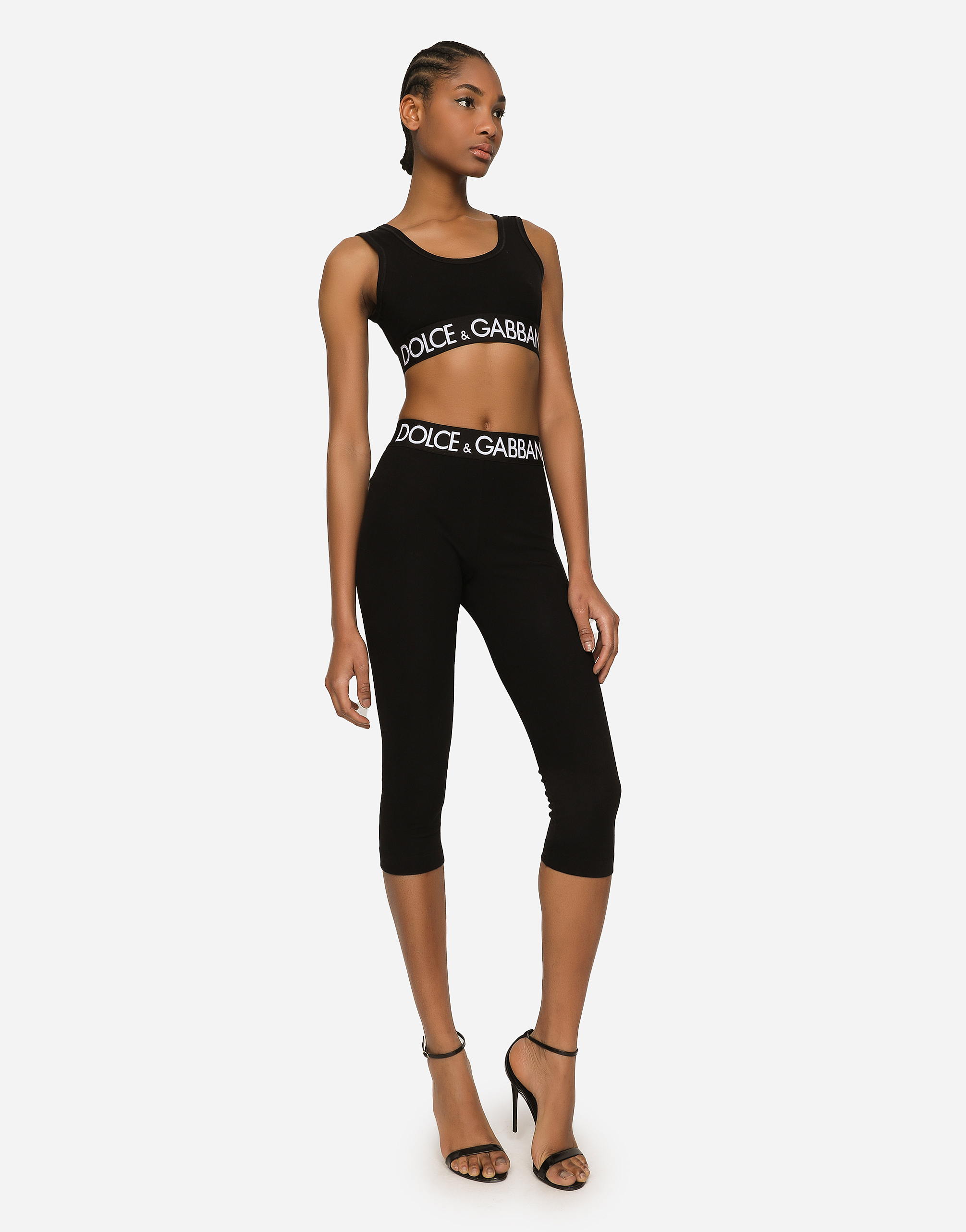 DOLCE & GABBANA JERSEY TOP WITH BRANDED ELASTIC