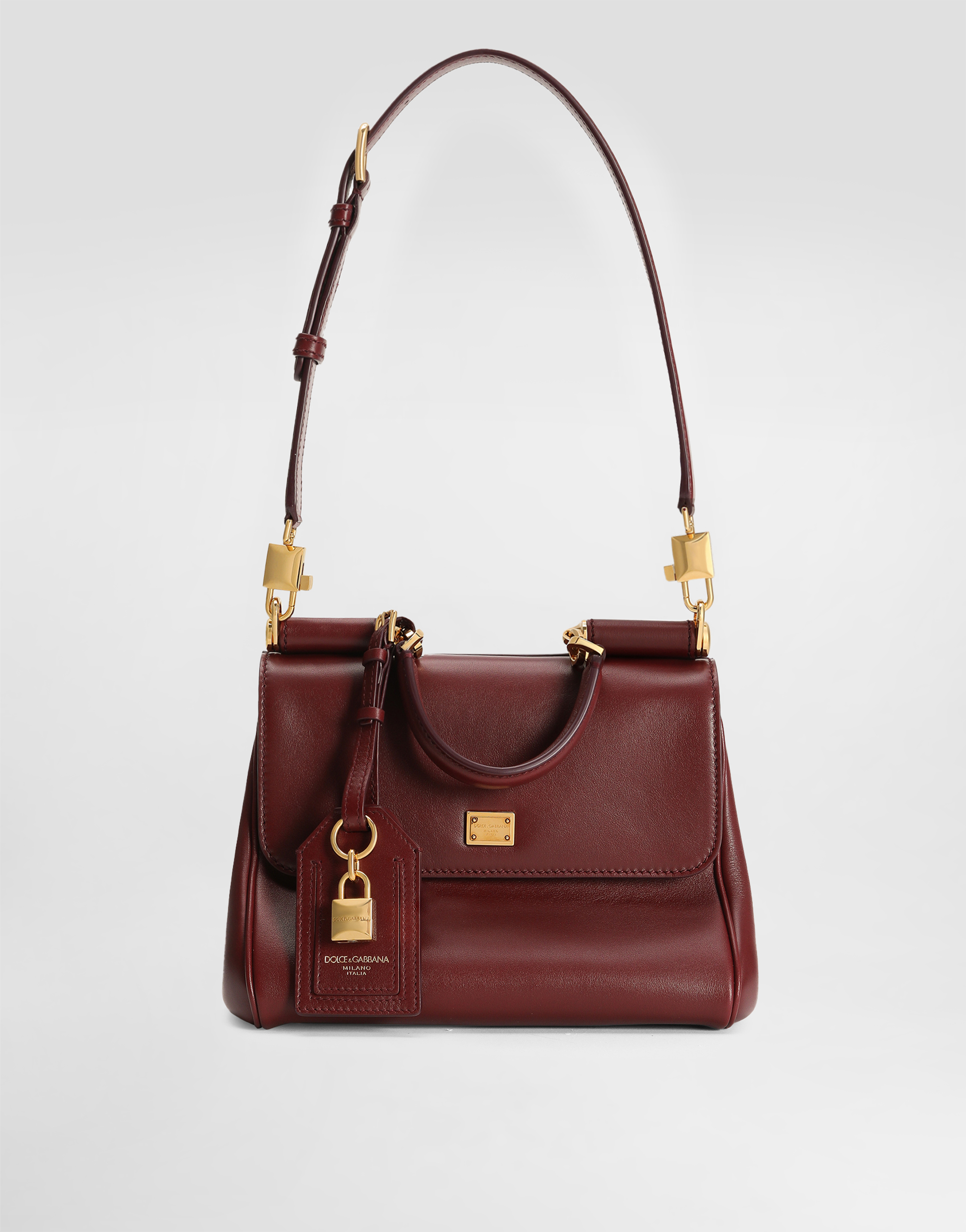 Dolce & Gabbana Medium Sicily Padlock-embellished Leather Handbag