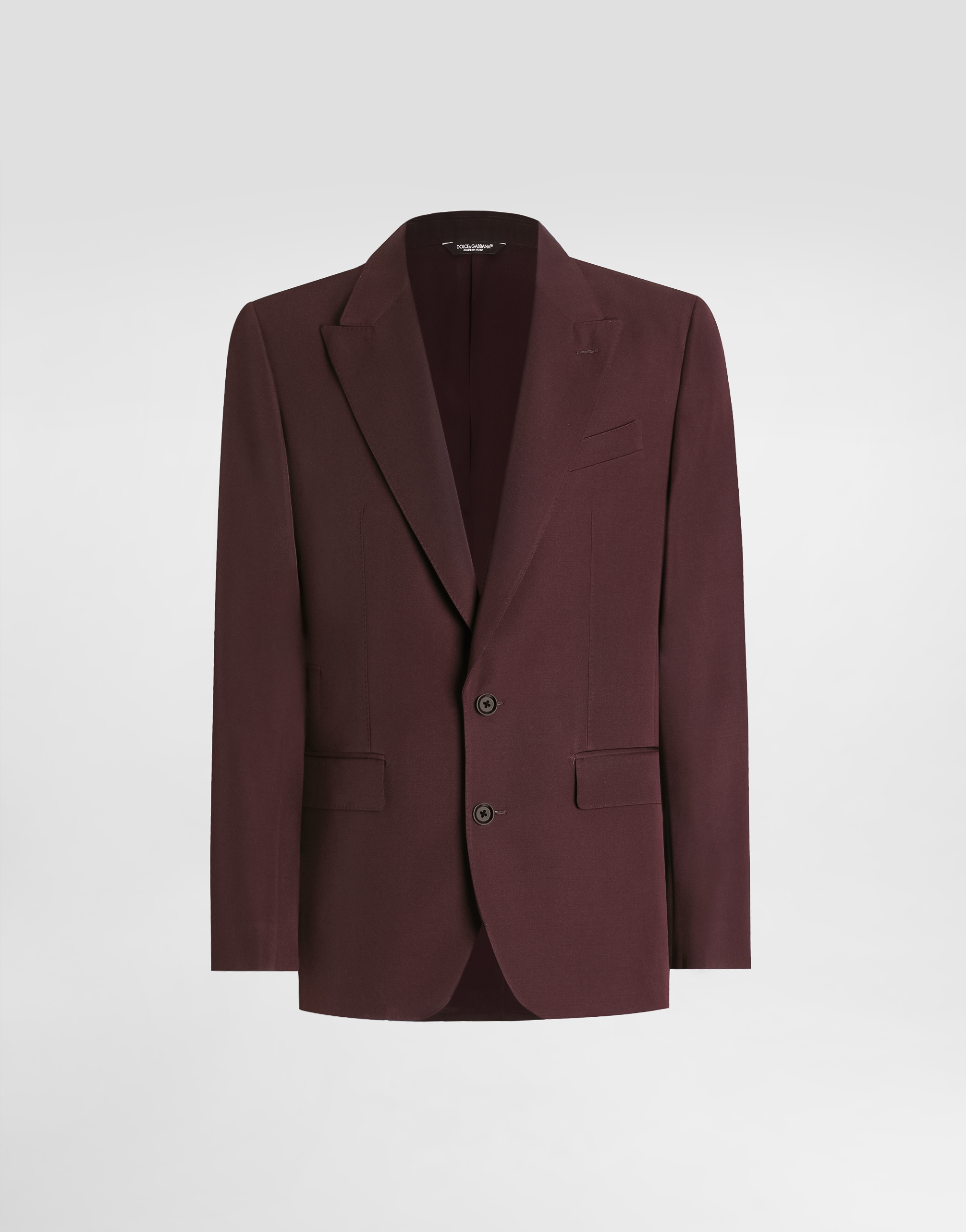 Dolce & Gabbana Single-breasted Woolen Jacket In Multicolor
