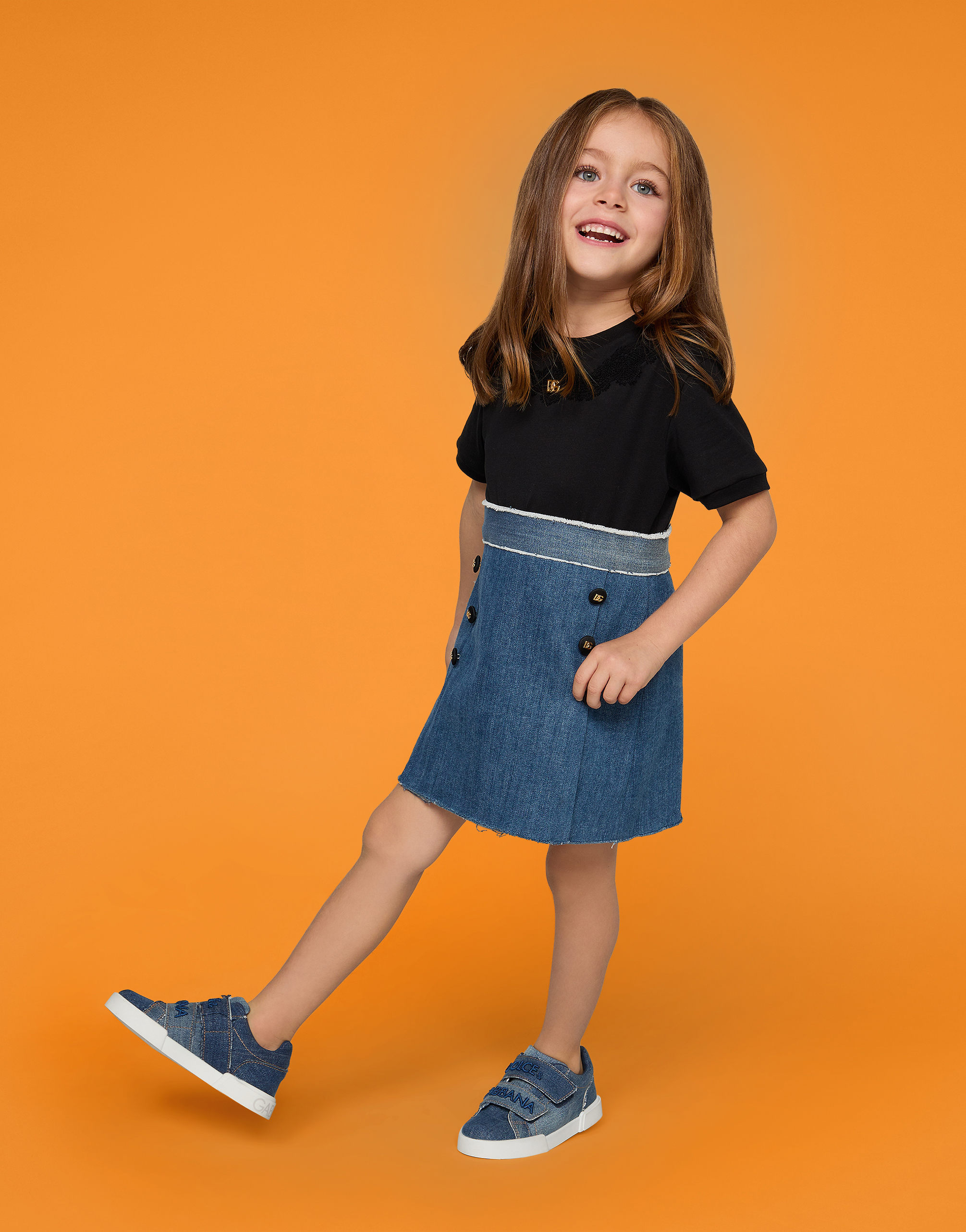 DOLCE & GABBANA DENIM PORTOFINO LIGHT SNEAKERS