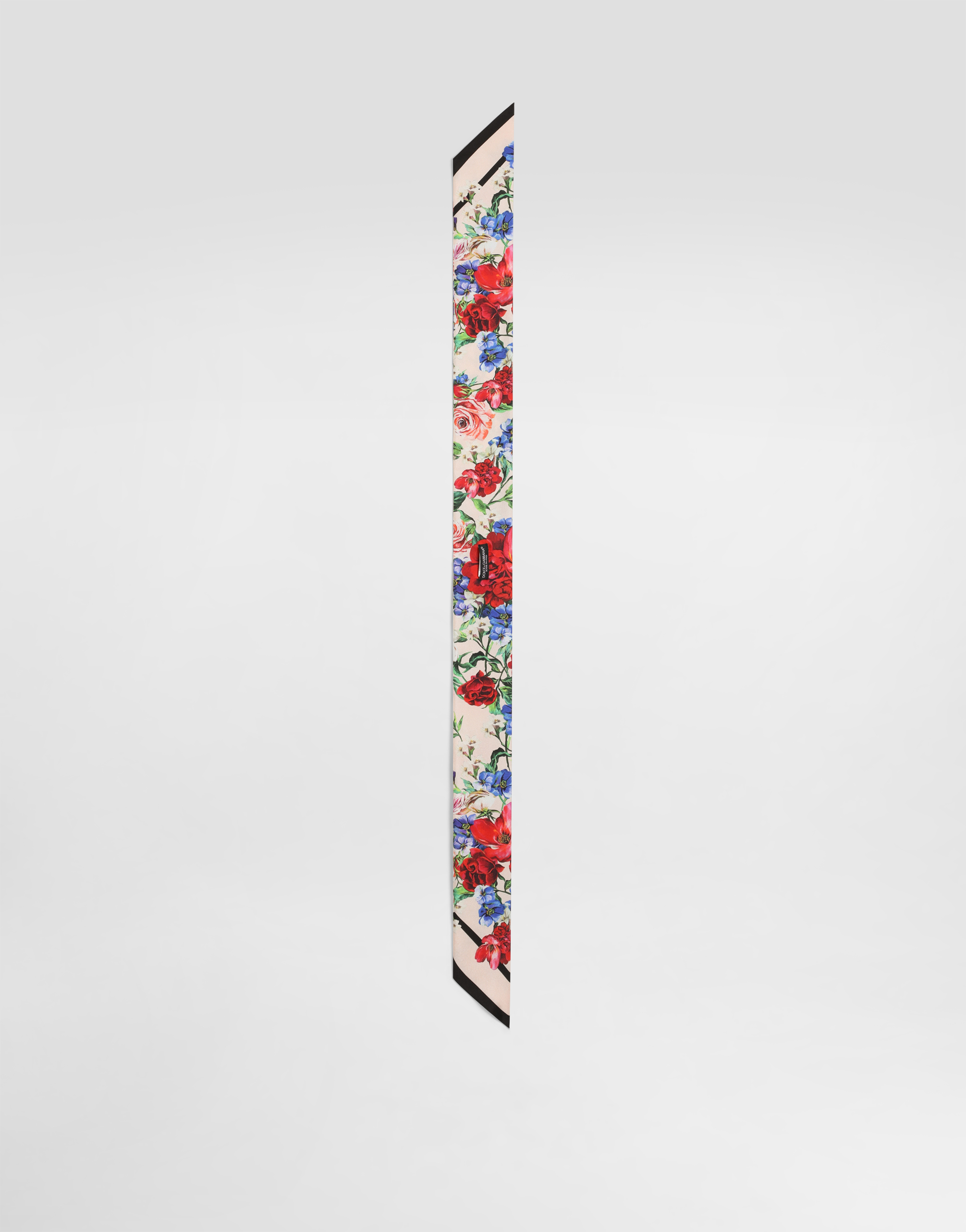 Dolce & Gabbana Floral Print Silk Bandeau In Stampa