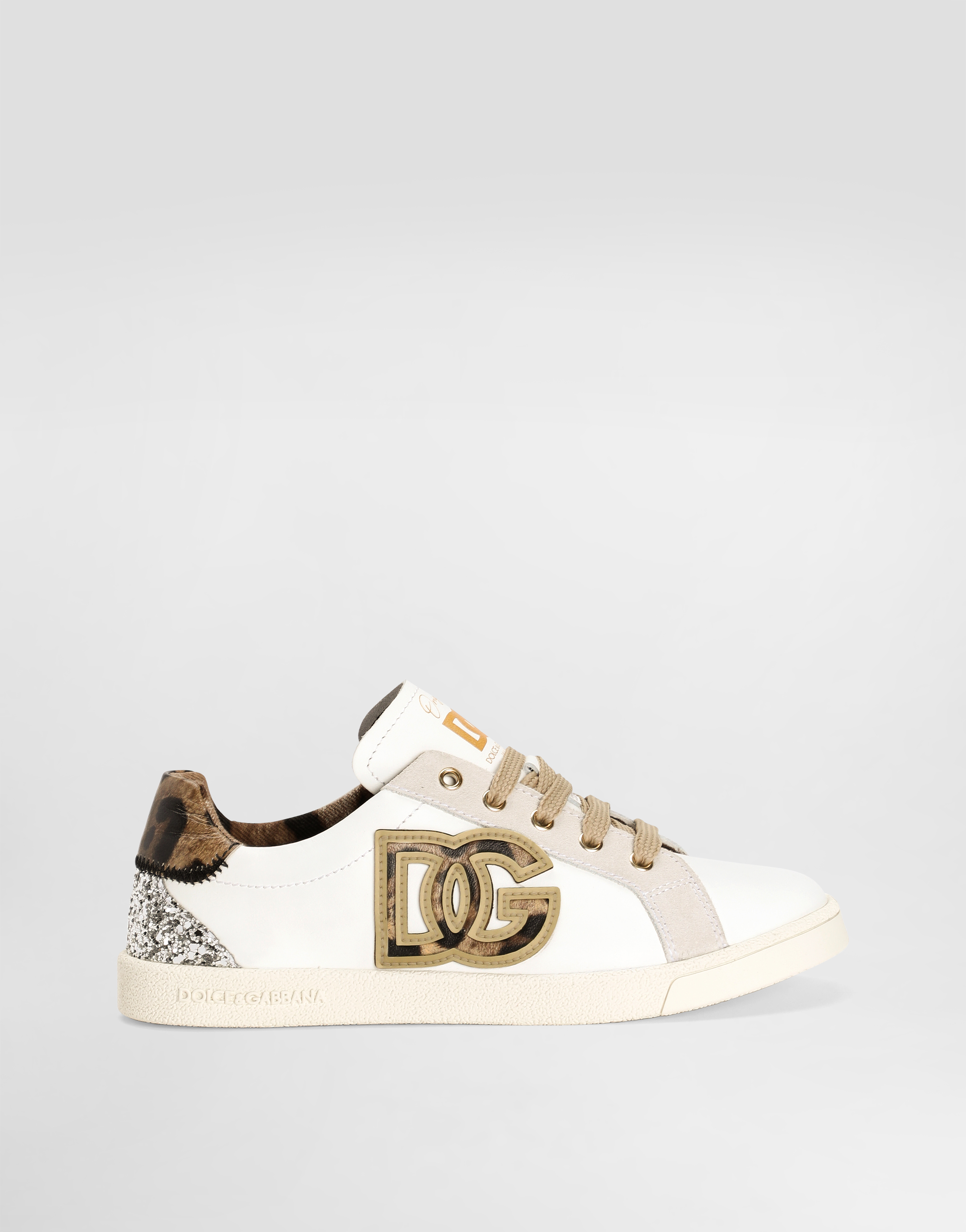 DG Original sneakers with glitter and embroidery بلون Multicolor