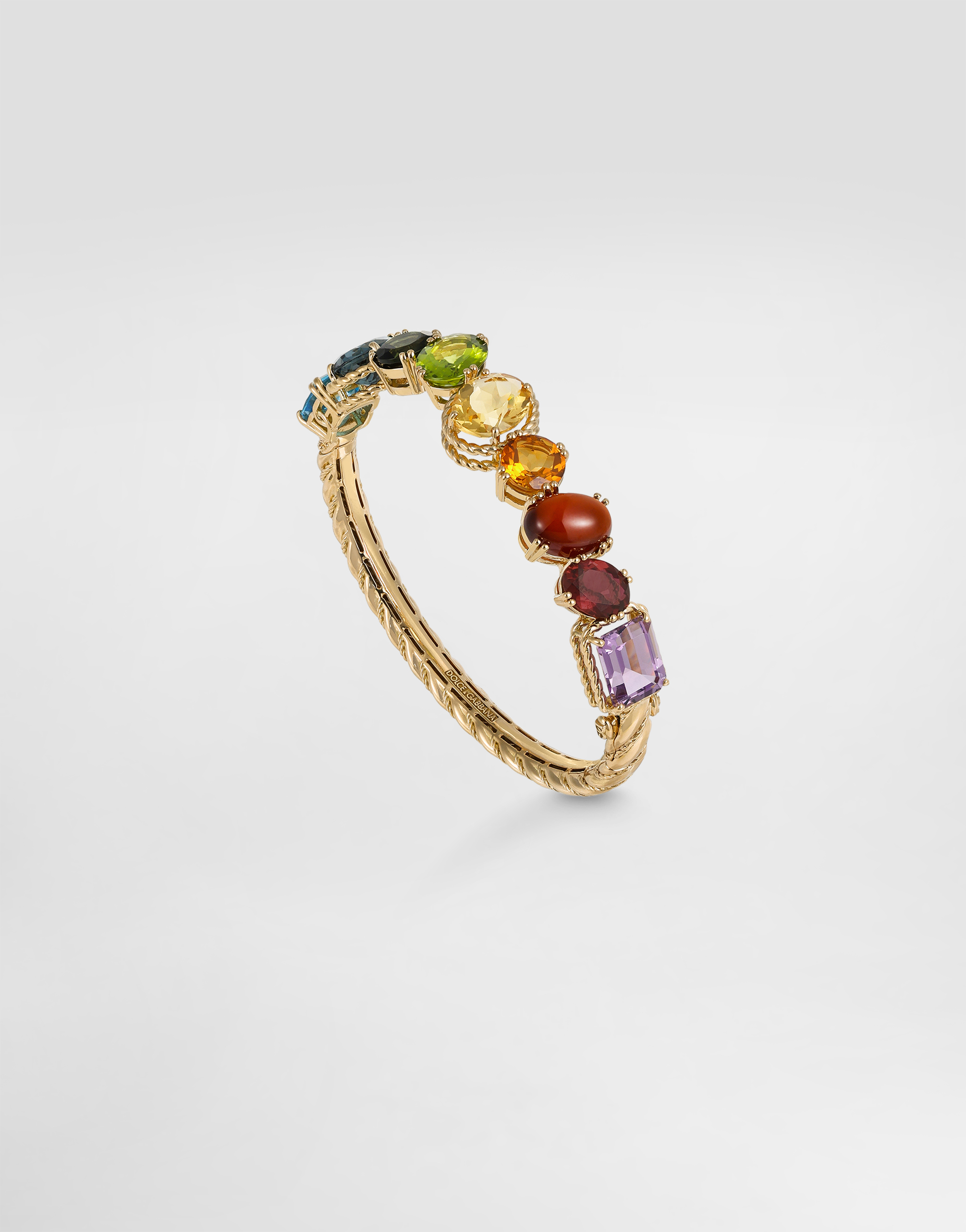  Dolce & Gabbana Dolce & Gabbana Rainbow Bracelet 18-carat Yellow Gold And Multicolored Gems - Woman Bracelets Gold Gold L 